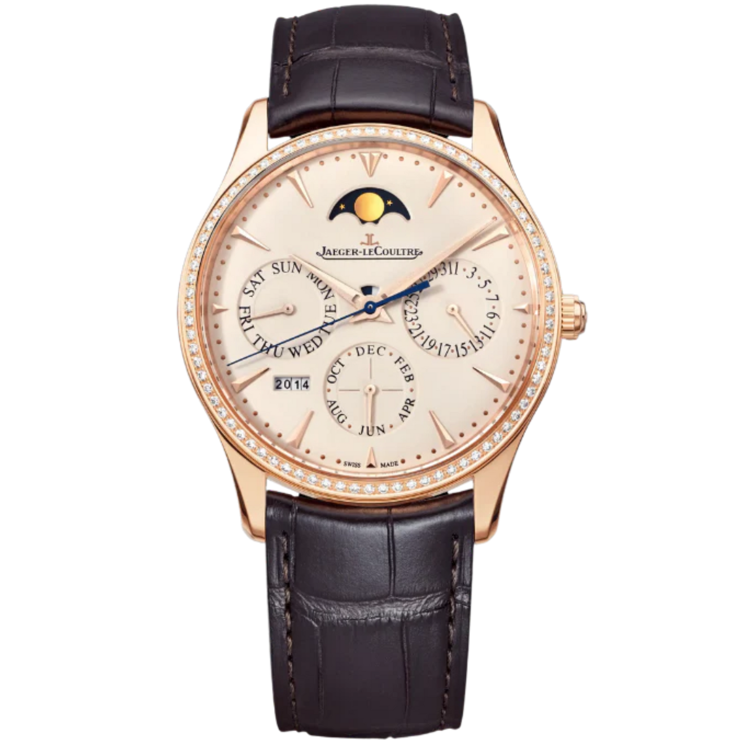 MASTER ULTRA THIN PERPETUAL CALENDAR 39 MM 18K ROSE GOLD WITH SILVER GREY SUNRAY BRUSHED DIAL