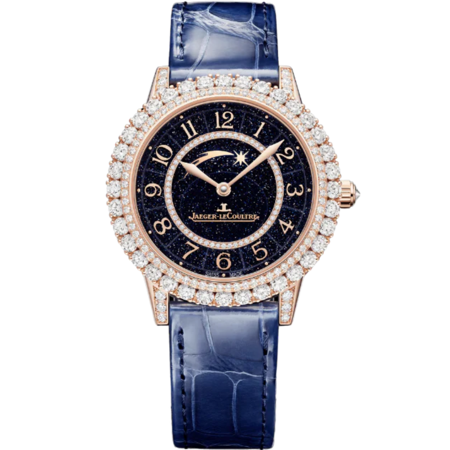 RENDEZ-VOUS DAZZLING SHOOTING STAR 36 MM 18K ROSE GOLD WITH BLUE DIAL
