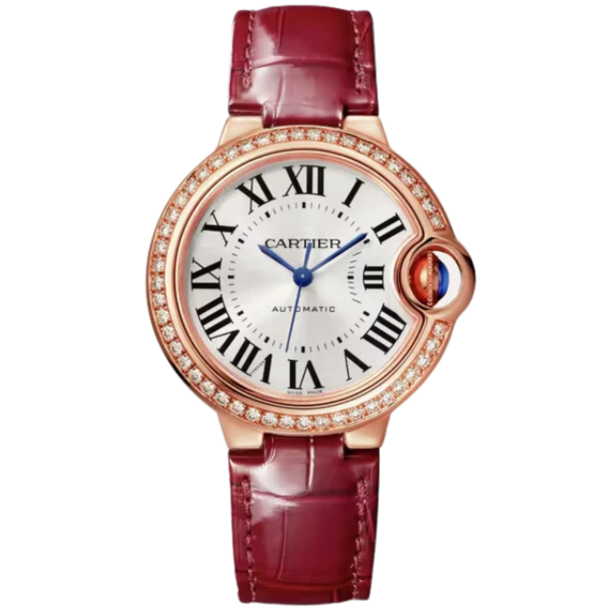 Cartier Ballon Bleu Cuir bordeau Gold white