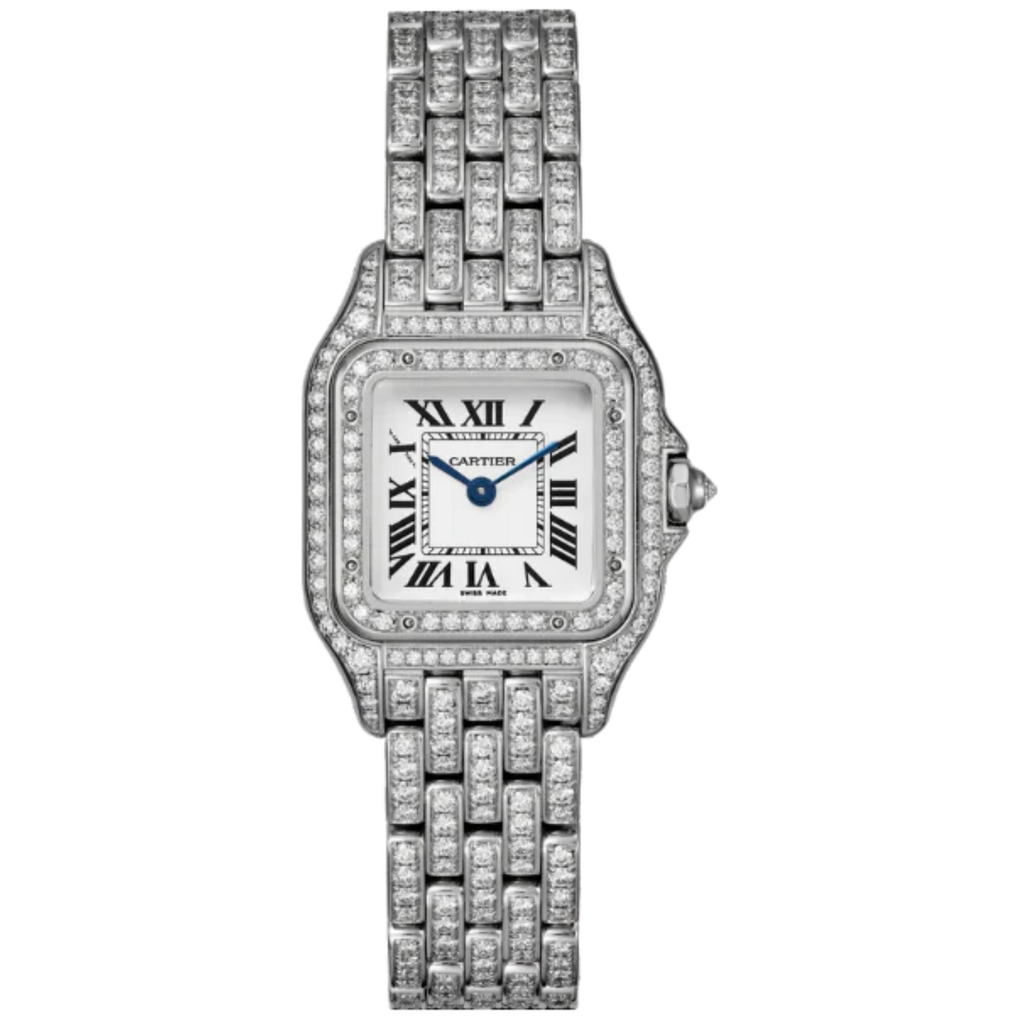 PANTHERE DE CARTIER 30 MM RHODIUMIZED WHITE GOLD WITH WHITE DIAL