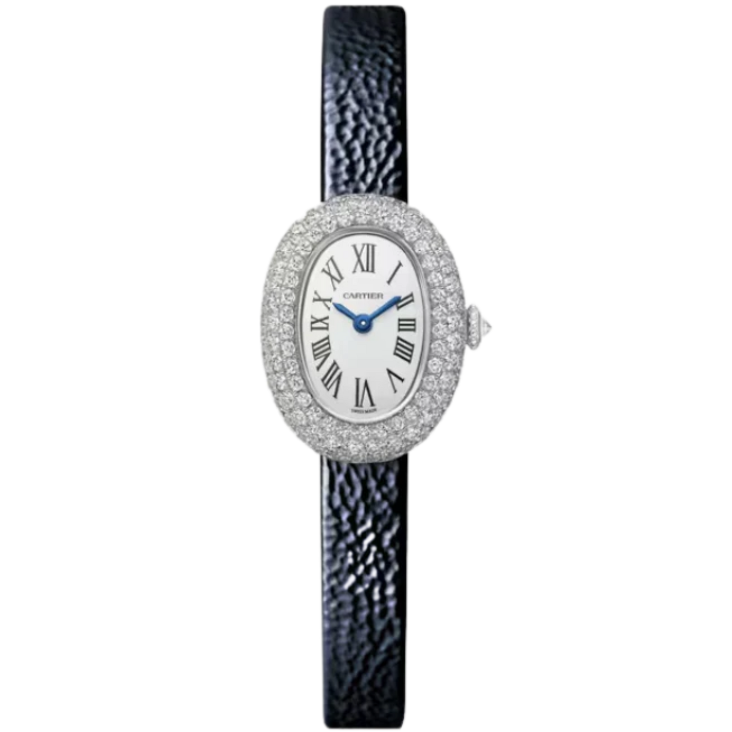 BAIGNOIRE DE CARTIER 25 MM RHODIUM 18K WHITE GOLD WITH SILVER DIAL