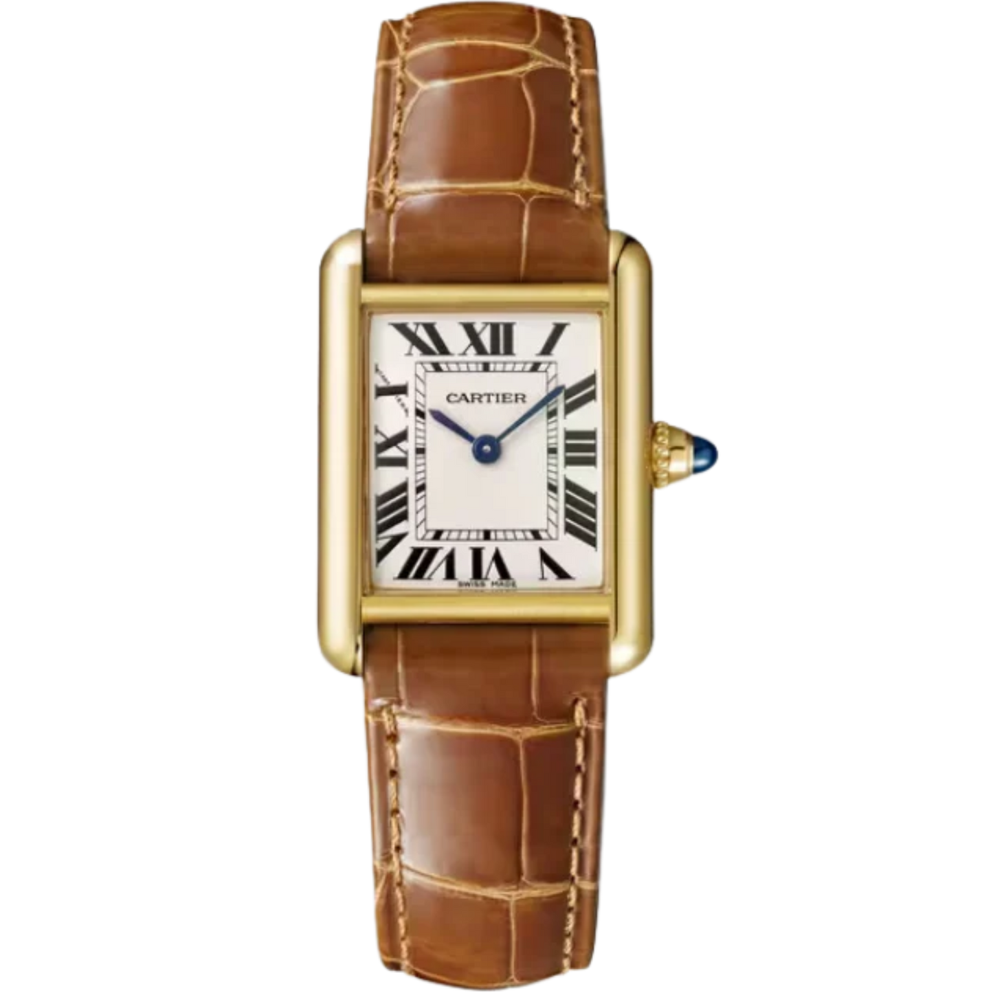 TANK 30 mm LOUIS CARTIER WATCH SILVER 18K YELLOW GOLD
