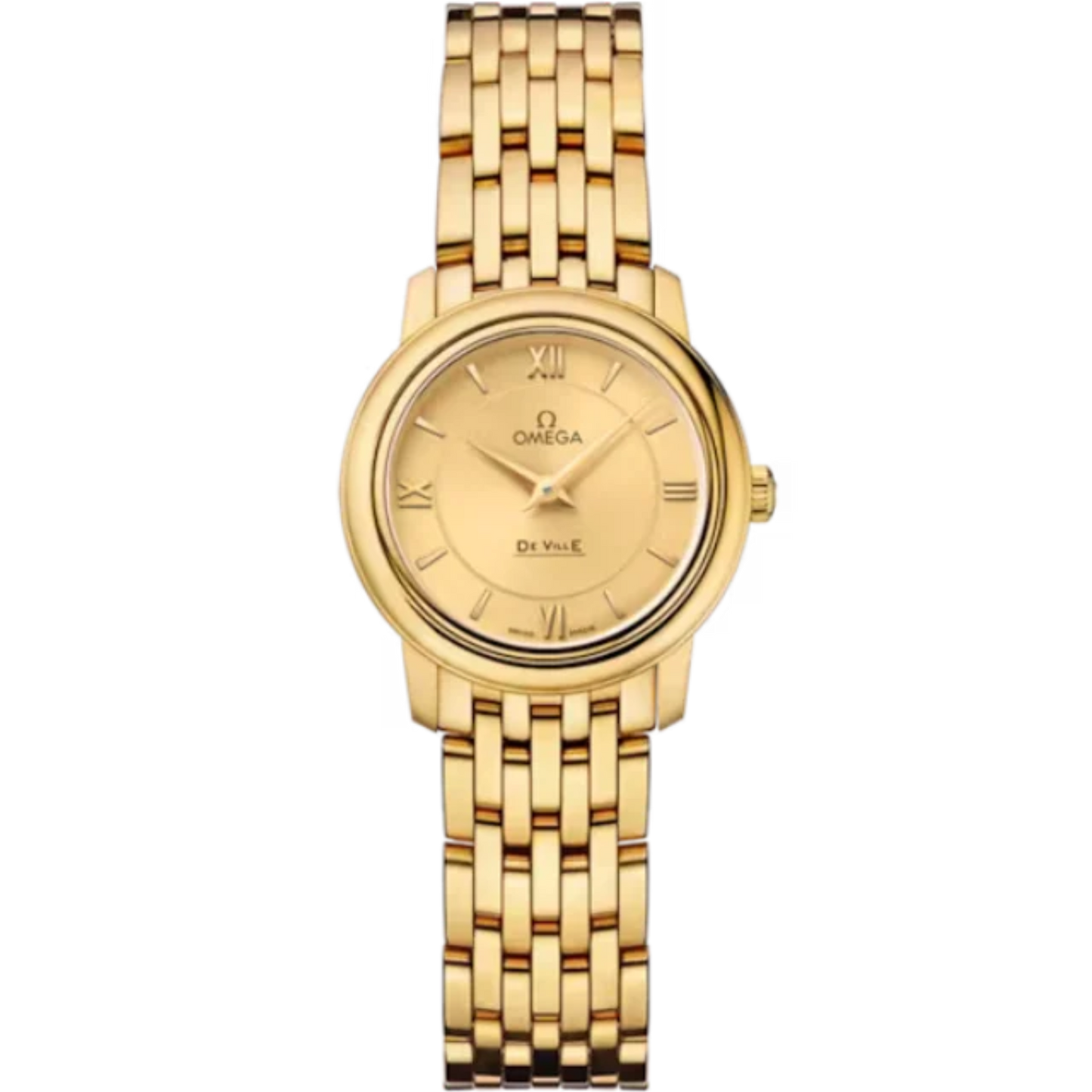 DE VILLE PRESTIGE 24 MM YELLOW GOLD WITH YELLOW DIAL
