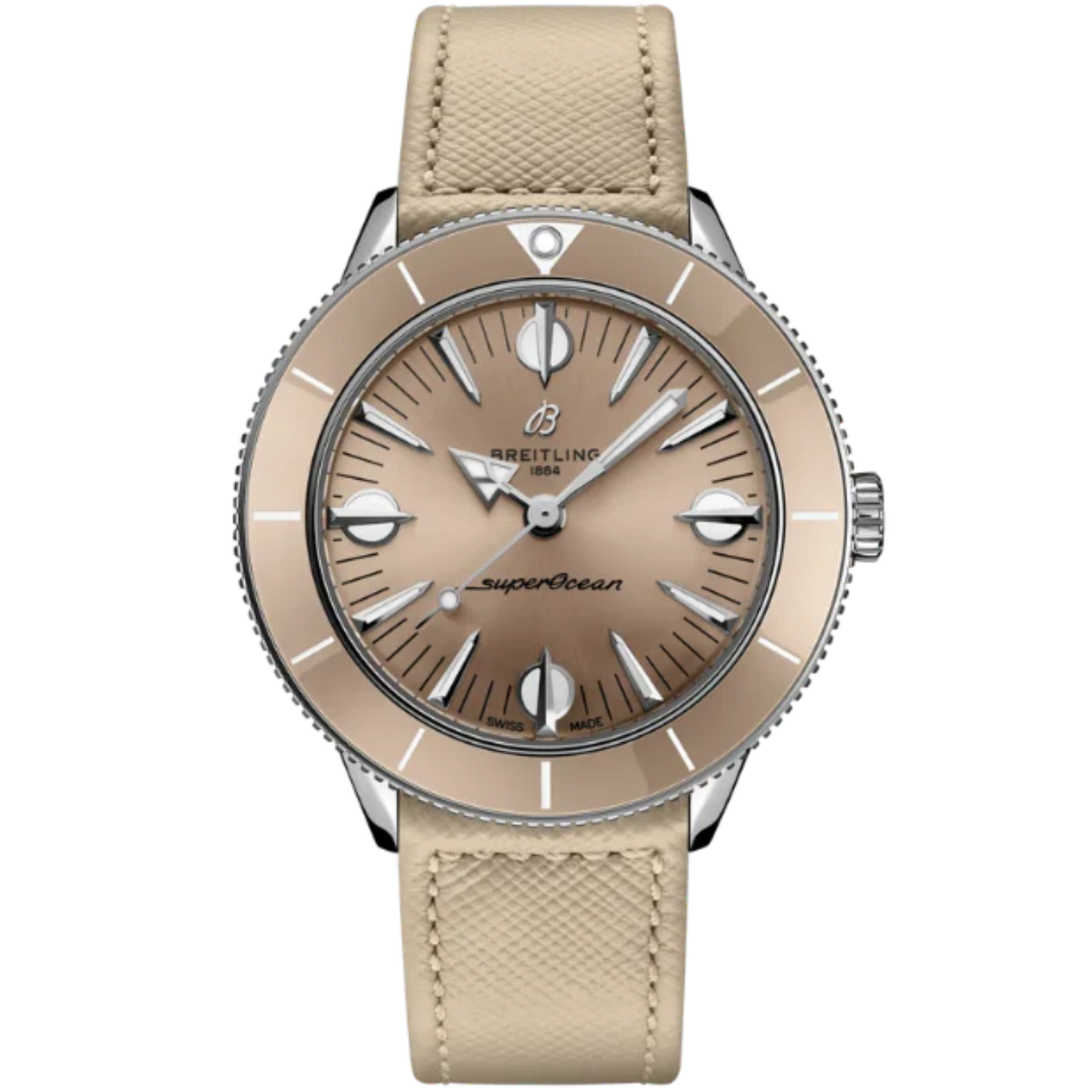 SUPEROCEAN HERITAGE '57 PASTEL PARADISE 38 MM STAINLESS STEEL WITH ICED LATTE DIAL
