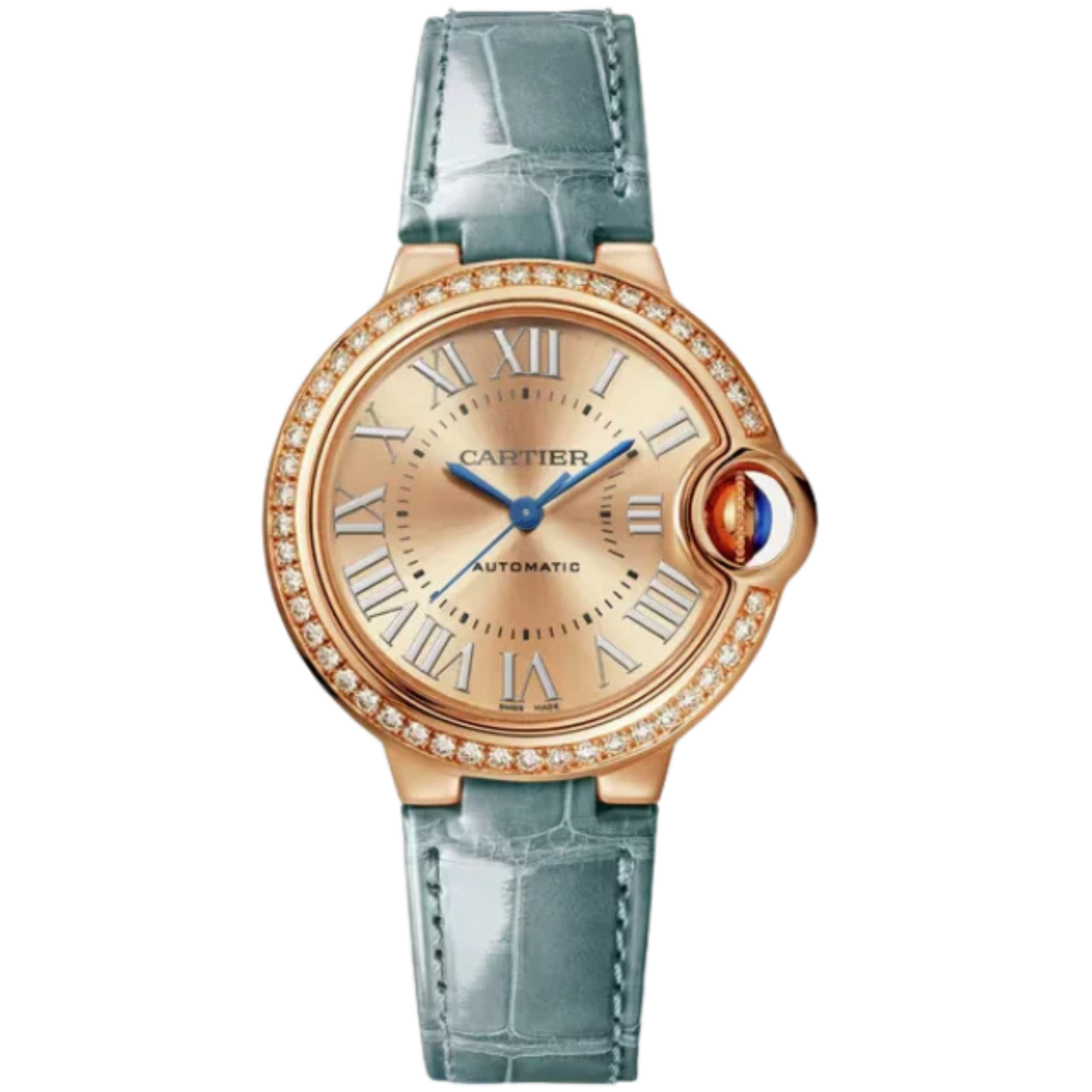BALLON BLEU DE CARTIER 33 MM ROSE GOLD WITH ROSE GOLD SUNRAY BRUSHED DIAL