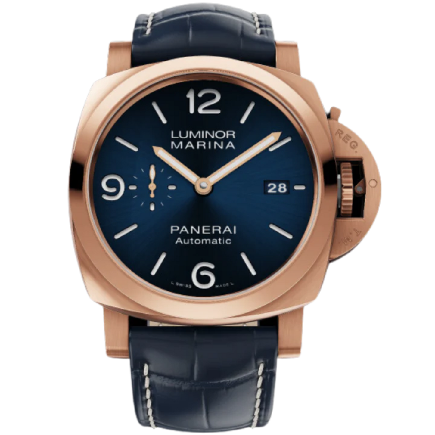 LUMINOR MARINA SOLE BLU PAM01112 44 MM GOLDTECH™ WITH BLUE DIAL