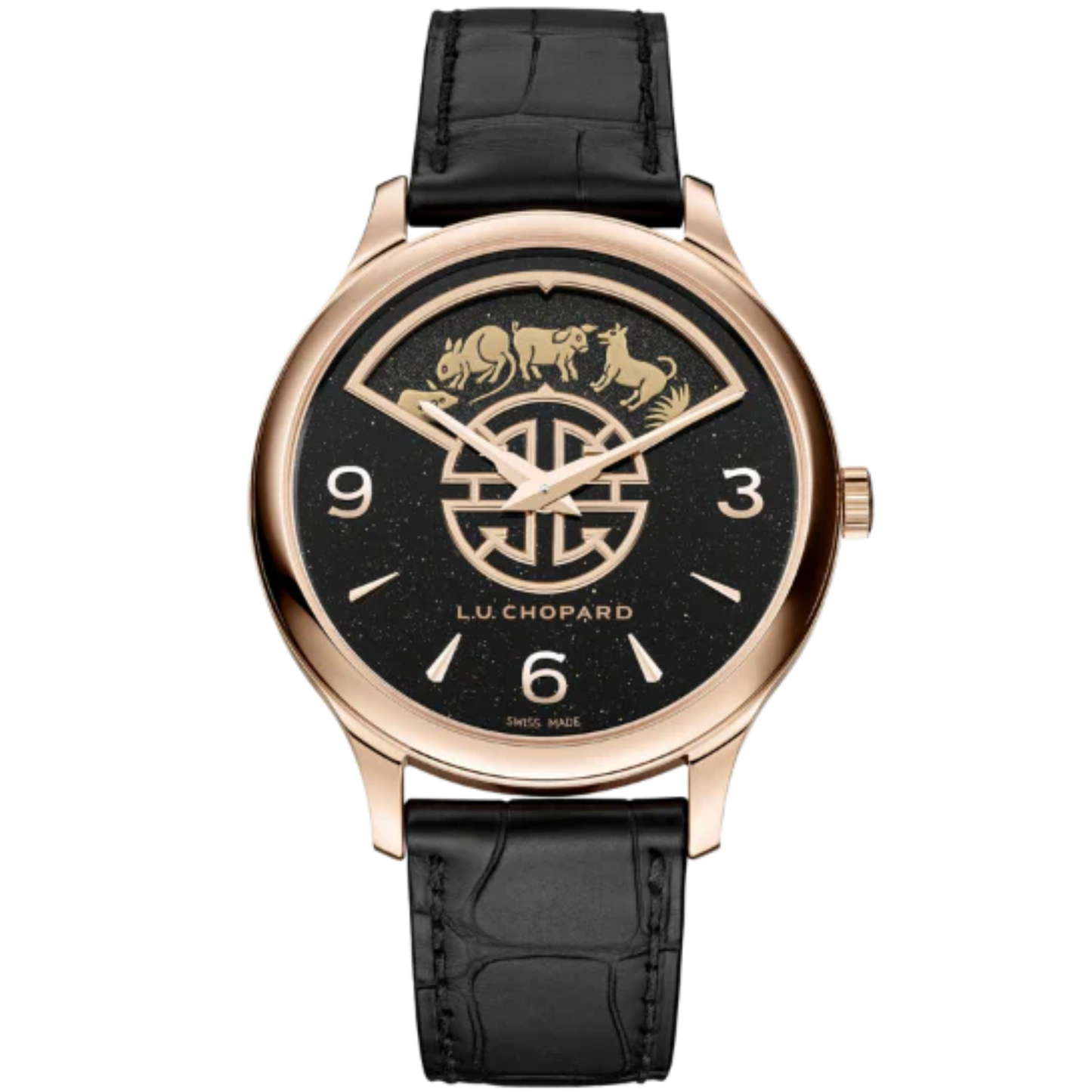 L.U.C XP URUSHI SPIRIT OF SHÍ CHEN 40 MM ETHICAL ROSE GOLD WITH BLACK DIAL