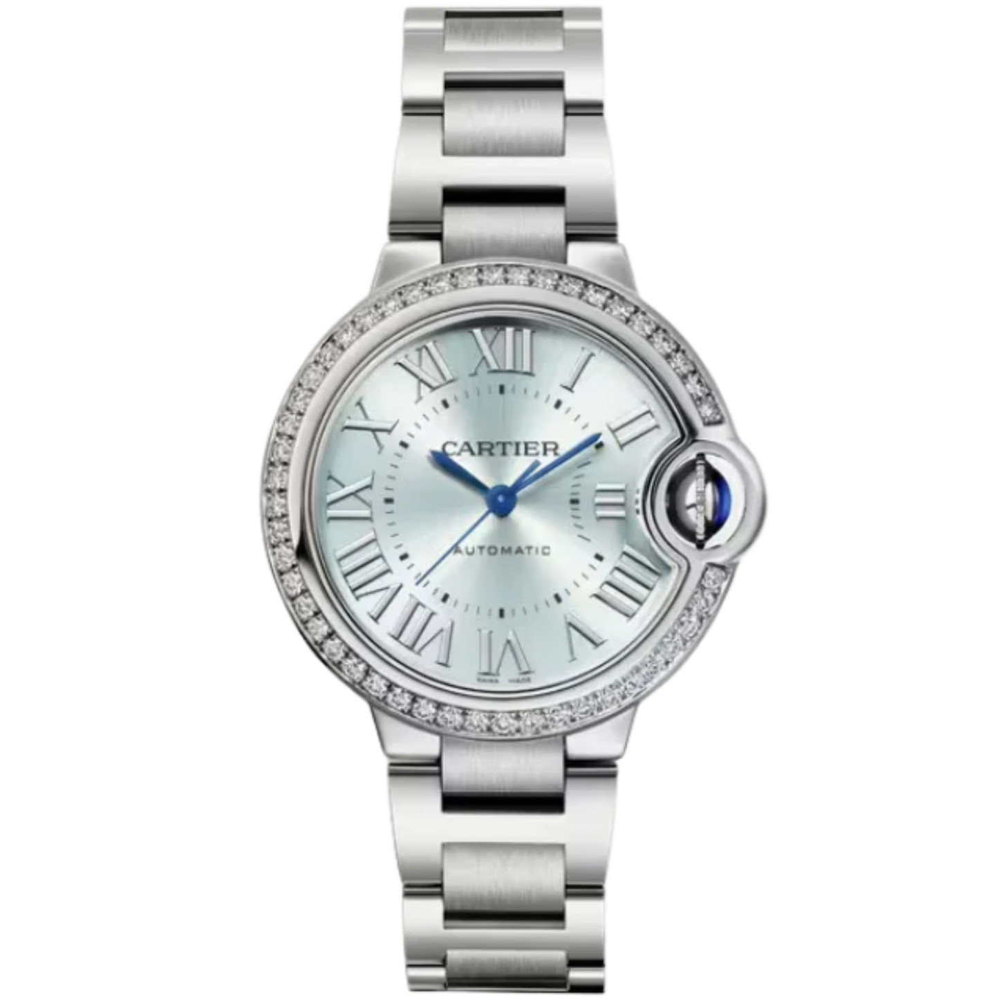 BALLON BLEU DE CARTIER 33 MM STAINLESS STEEL WITH BLUE SILVER DIAL