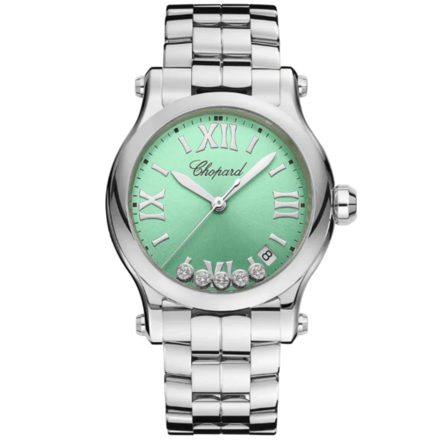 HAPPY SPORT 36 MM LUCENT STEEL™ WITH GREEN DIAL