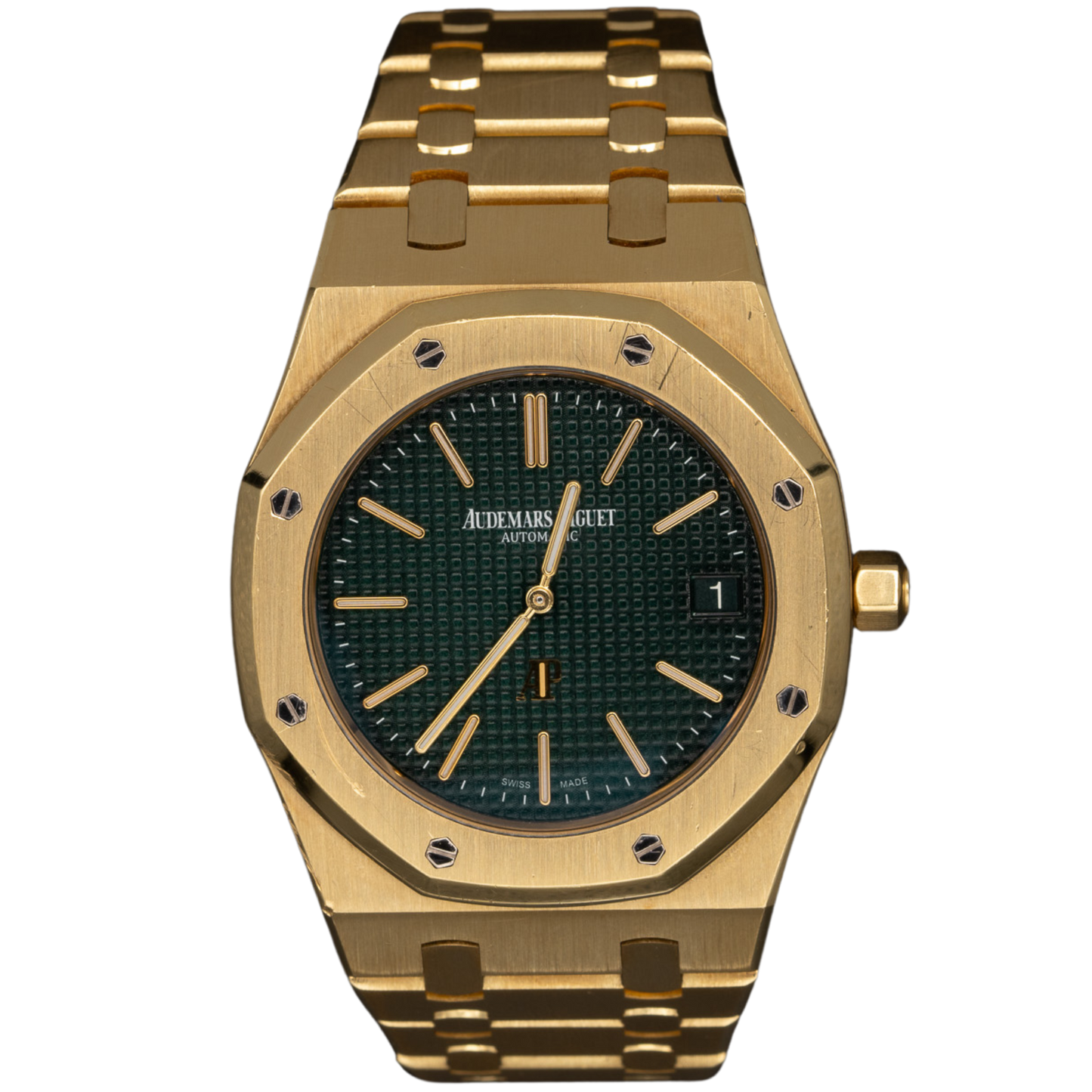 Audemars Piguet Royal Oak Ref. 15205BA.OO.1240BA.01 39MM Yellow Gold Jumbo "Extra Thin" Green Dial