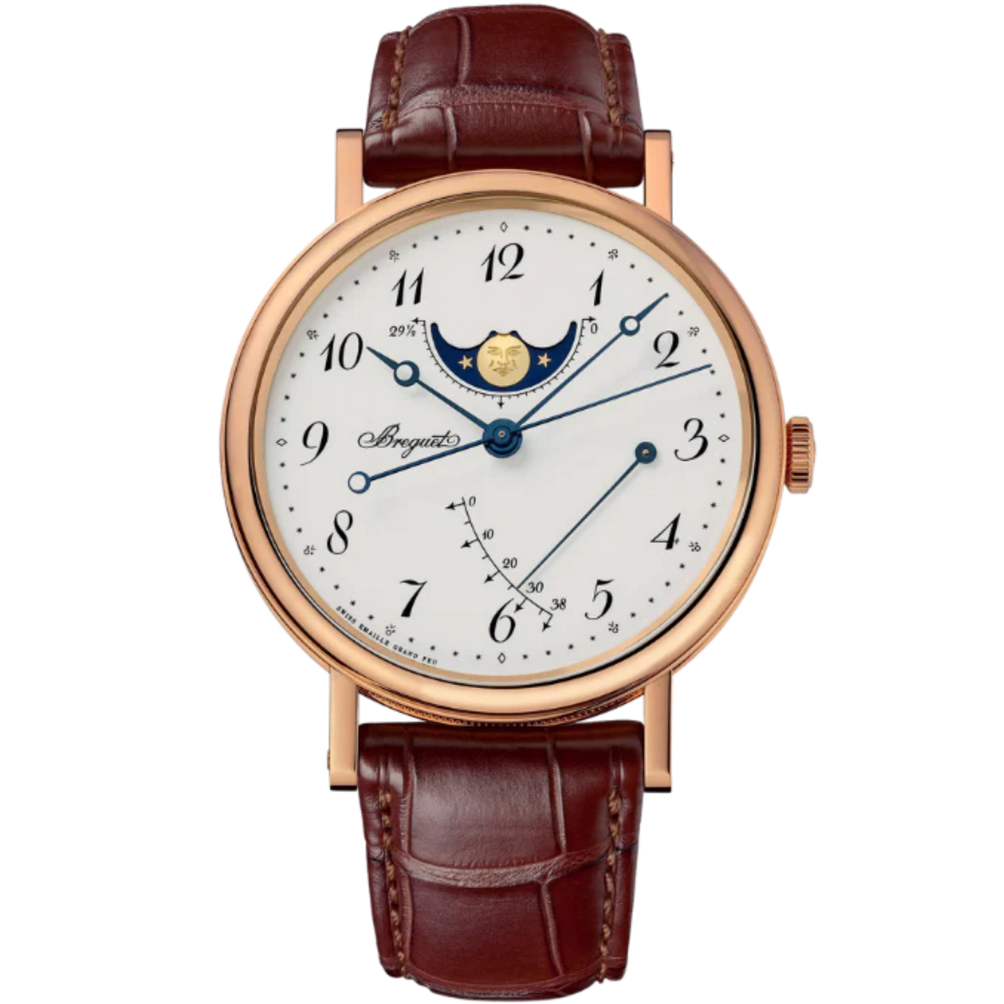 CLASSIQUE 7787 39 MM ROSE GOLD WITH WHITE "GRAND FEU" ENAMEL DIAL