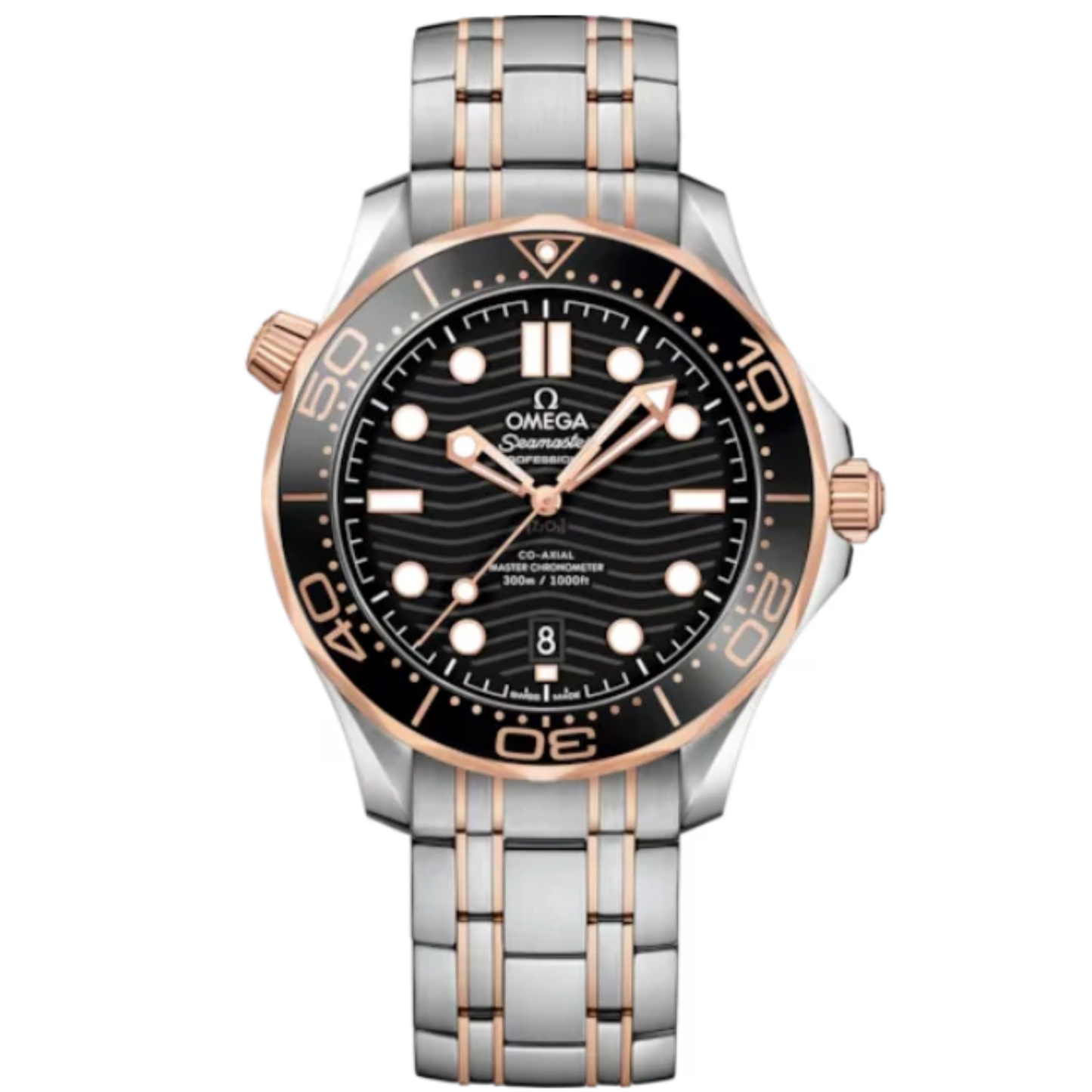 SEAMASTER DIVER 300M 42 MM STAINLESS STEEL - SEDNA™ GOLD WITH BLACK DIAL
