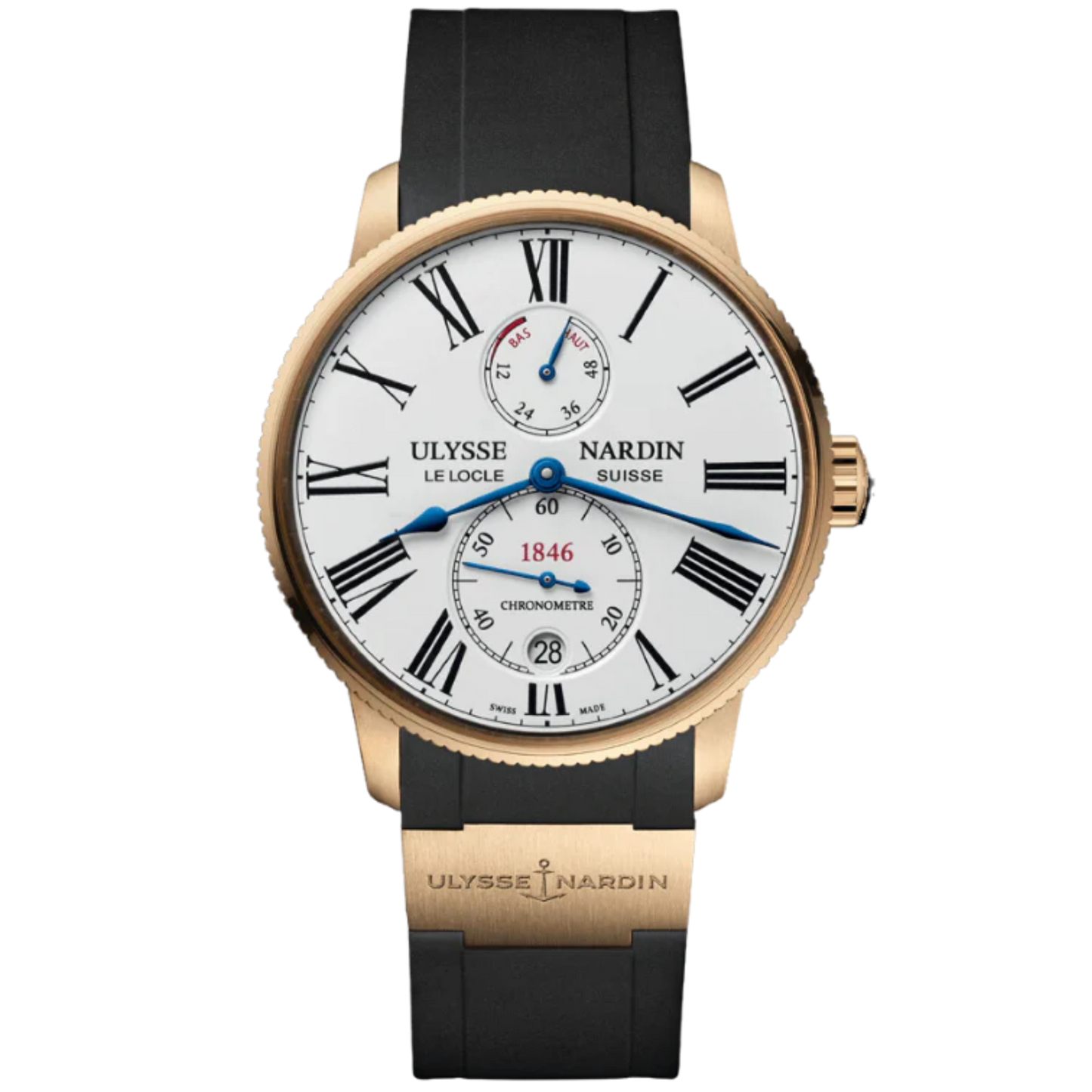 MARINE TORPILLEUR 42 MM ROSE GOLD WITH WHITE DIAL