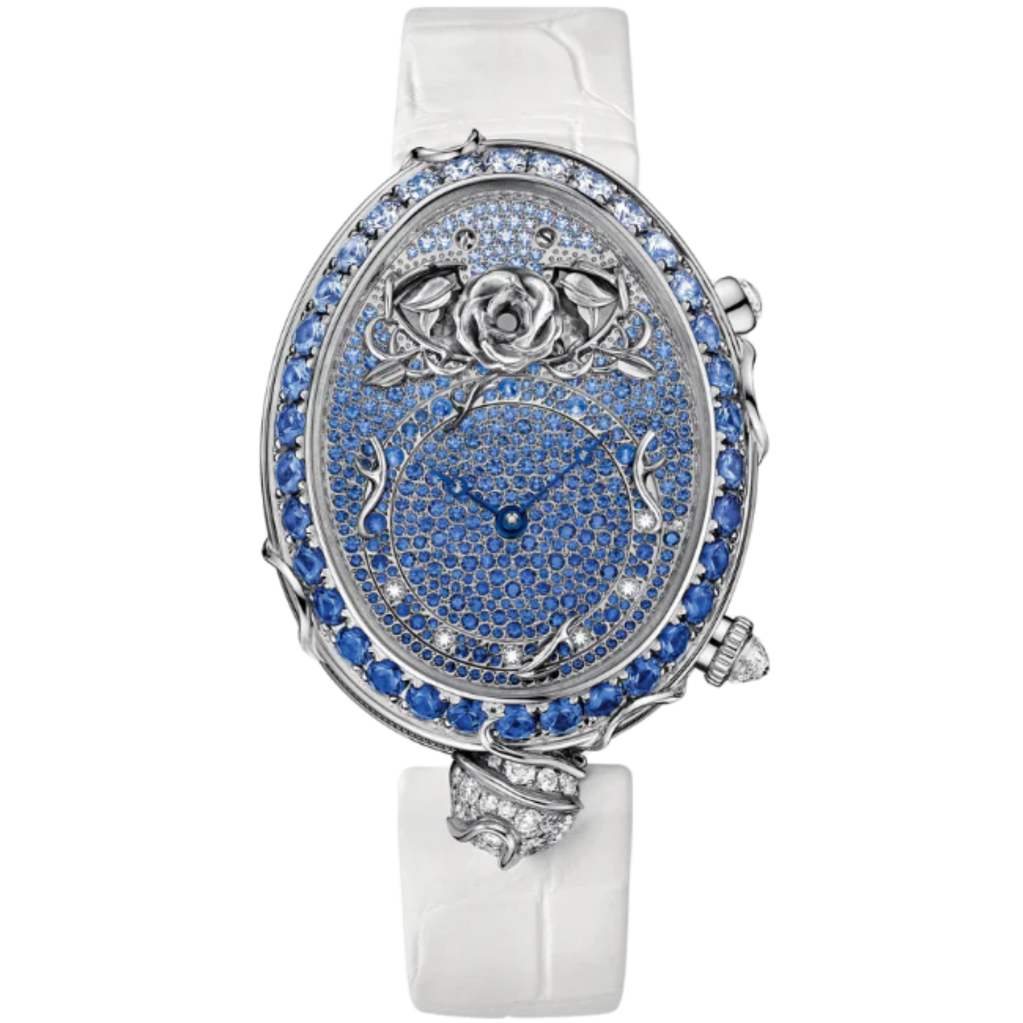 REINE DE NAPLES 8973 40 MM WHITE GOLD WITH BLUE DIAL