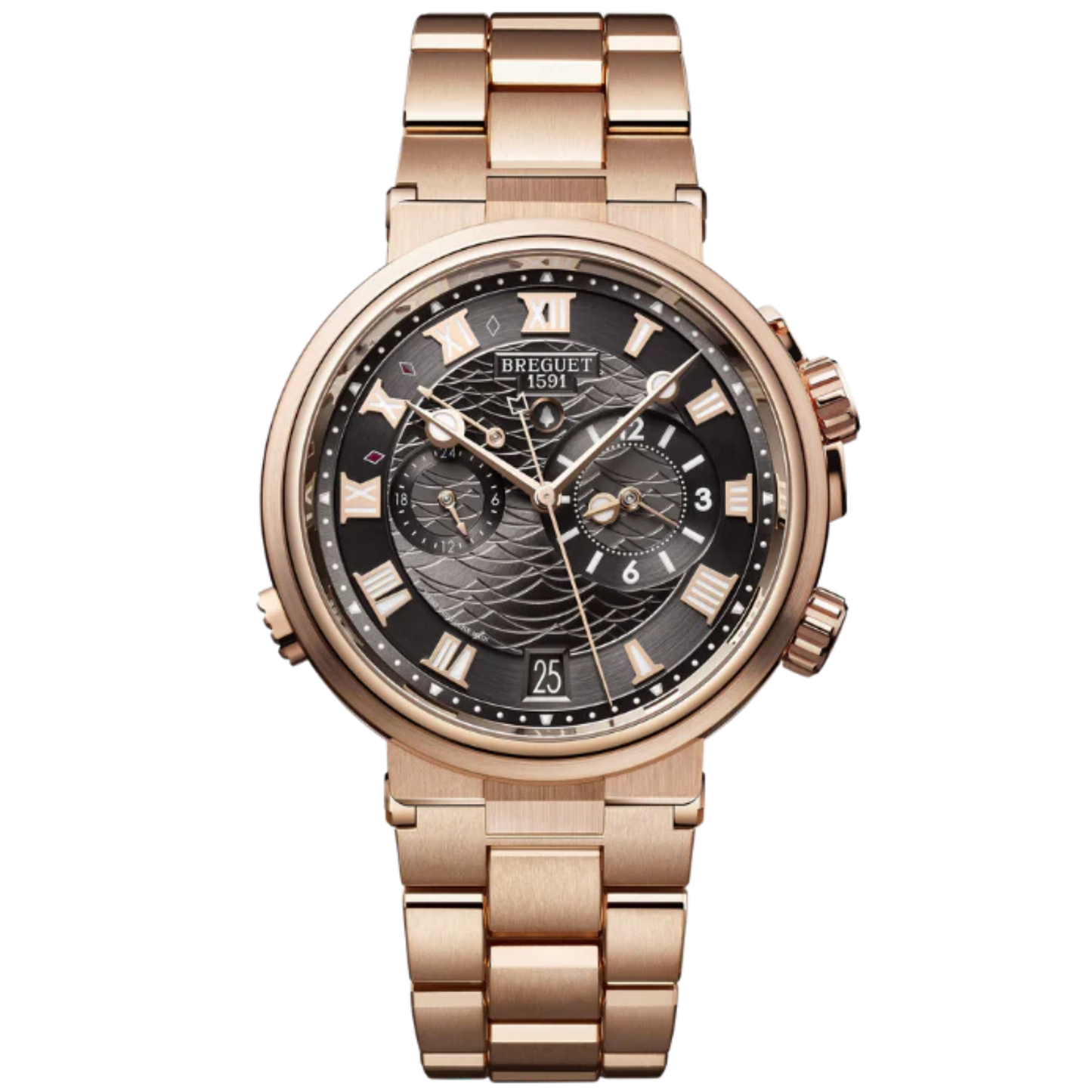 MARINE ALARME MUSICALE 5547 40 MM ROSE GOLD WITH SUNBURST SLATE GREY DIAL
