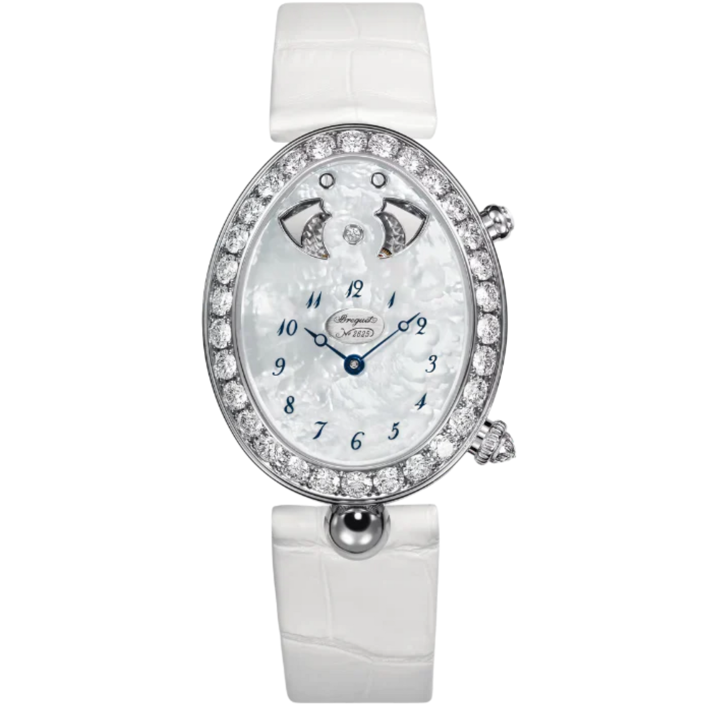 REINE DE NAPLES 8978 38 MM WHITE GOLD WITH MOTHER OF PEARL DIAL