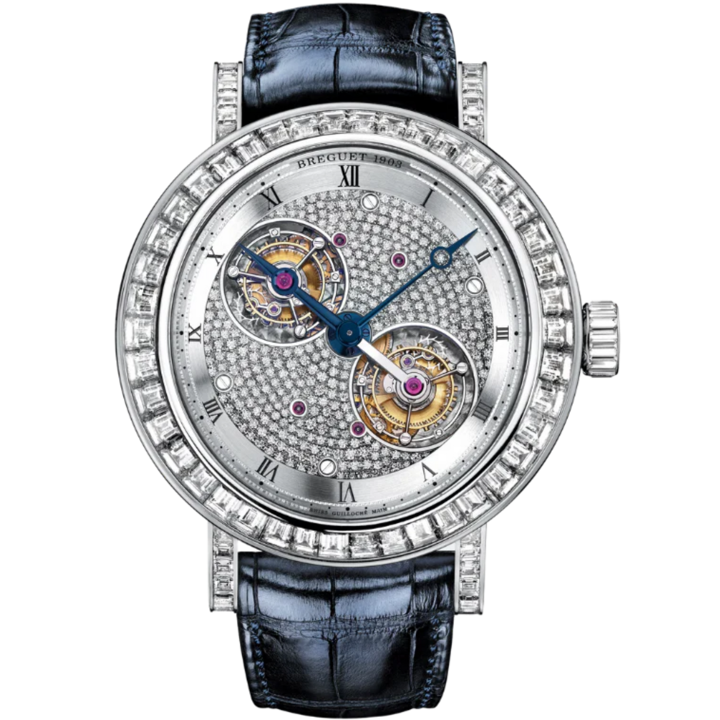DOUBLE TOURBILLON 5349 50 MM PLATINUM WITH SILVERED DIAMOND DIAL