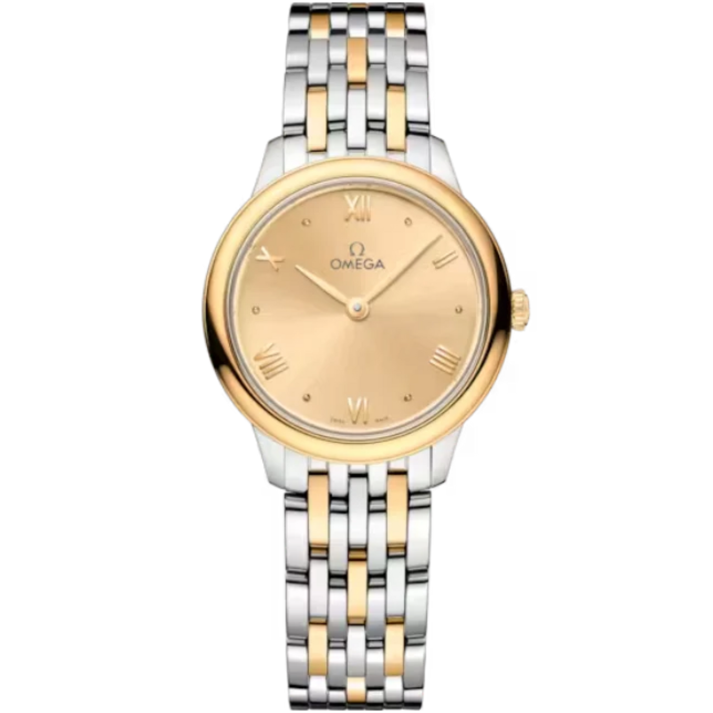 DE VILLE PRESTIGE 27 MM STAINLESS STEEL - YELLOW GOLD WITH YELLOW DIAL