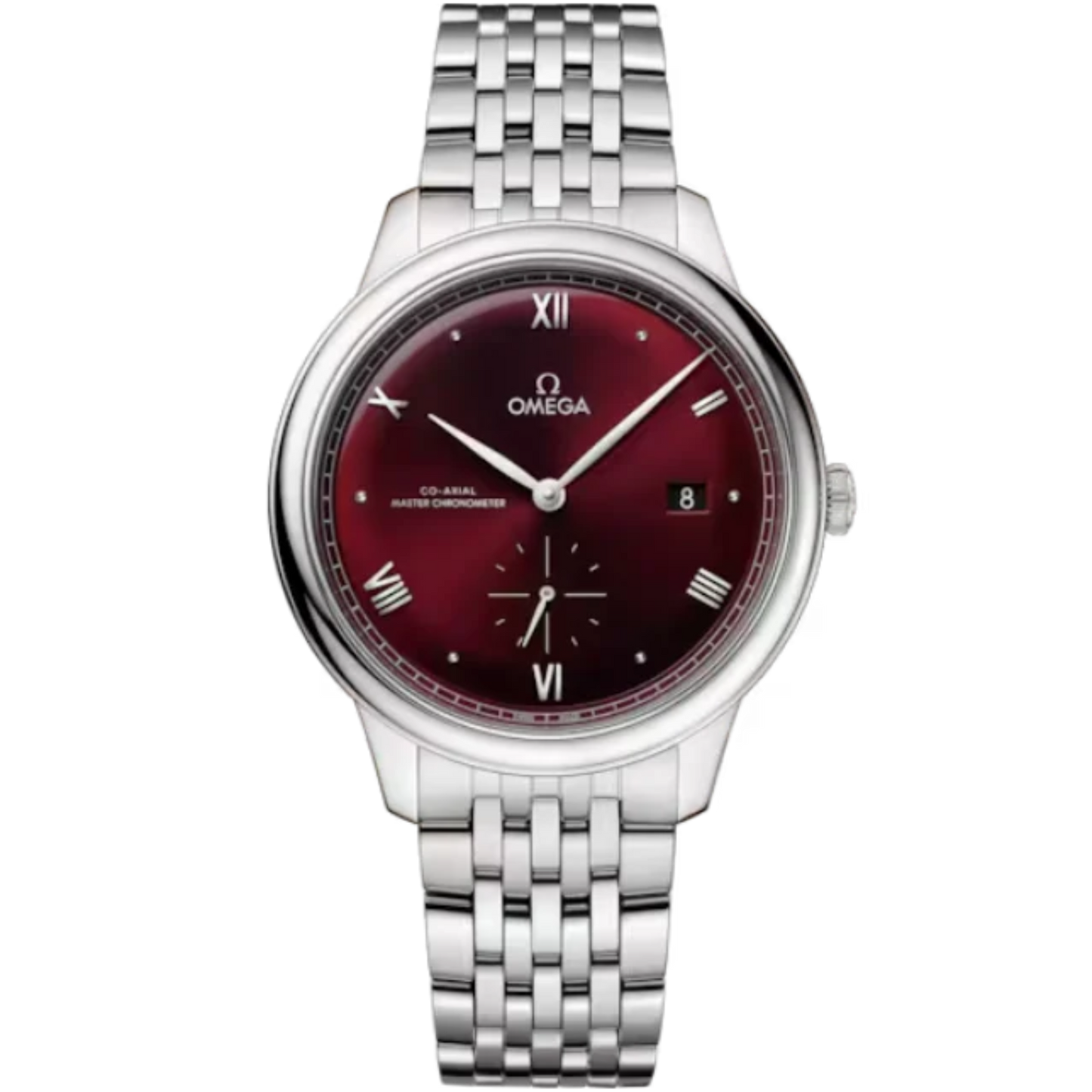 DE VILLE PRESTIGE 41 MM STAINLESS STEEL WITH RED DIAL