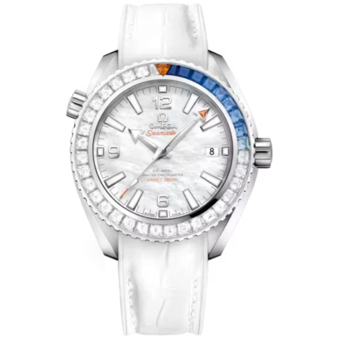 SEAMASTER PLANET OCEAN 600M 39 MM WHITE GOLD WITH MOTHER OF PEARL DIAL