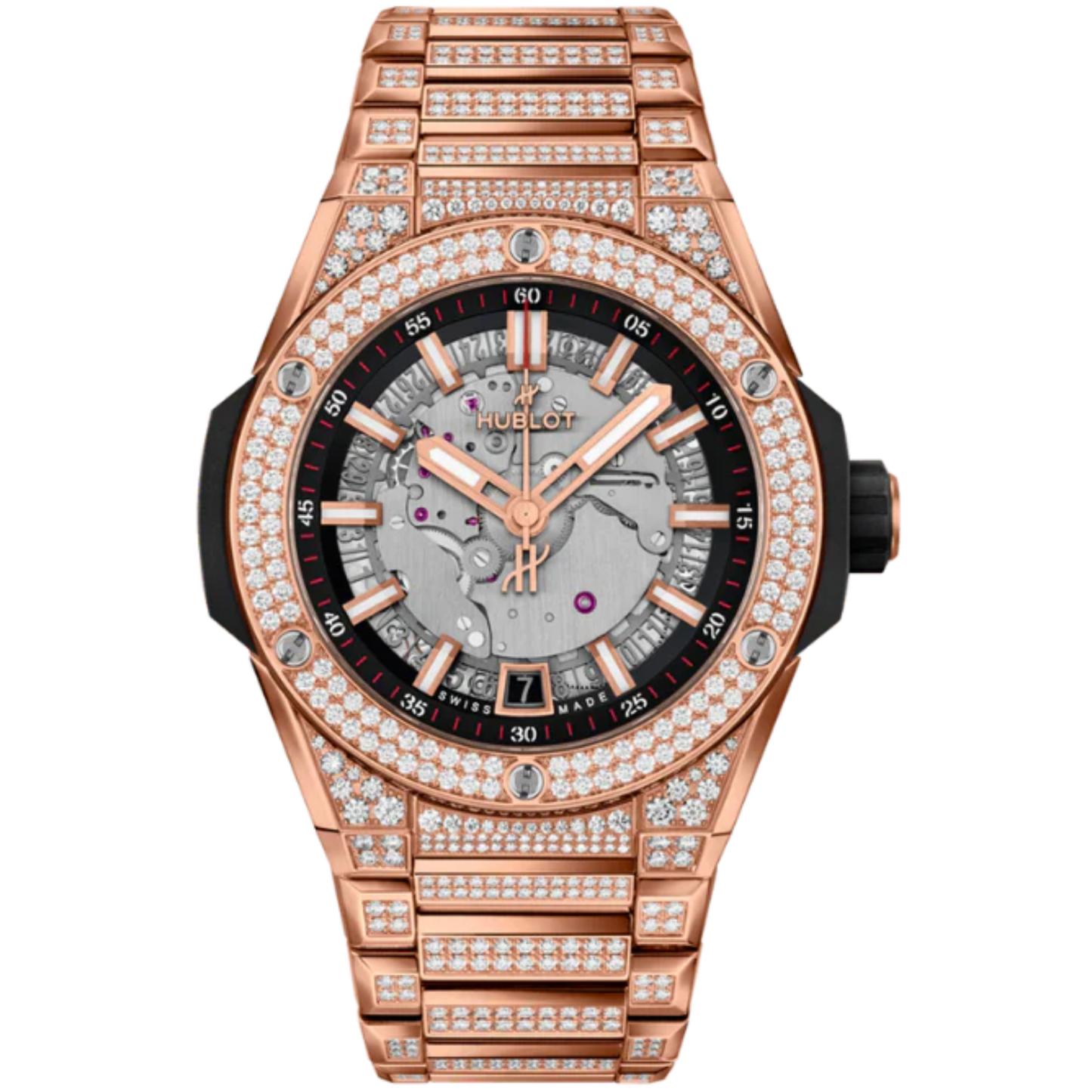 Big Bang 40mm INTEGRATED TIME ONLY KING GOLD PAVÉ