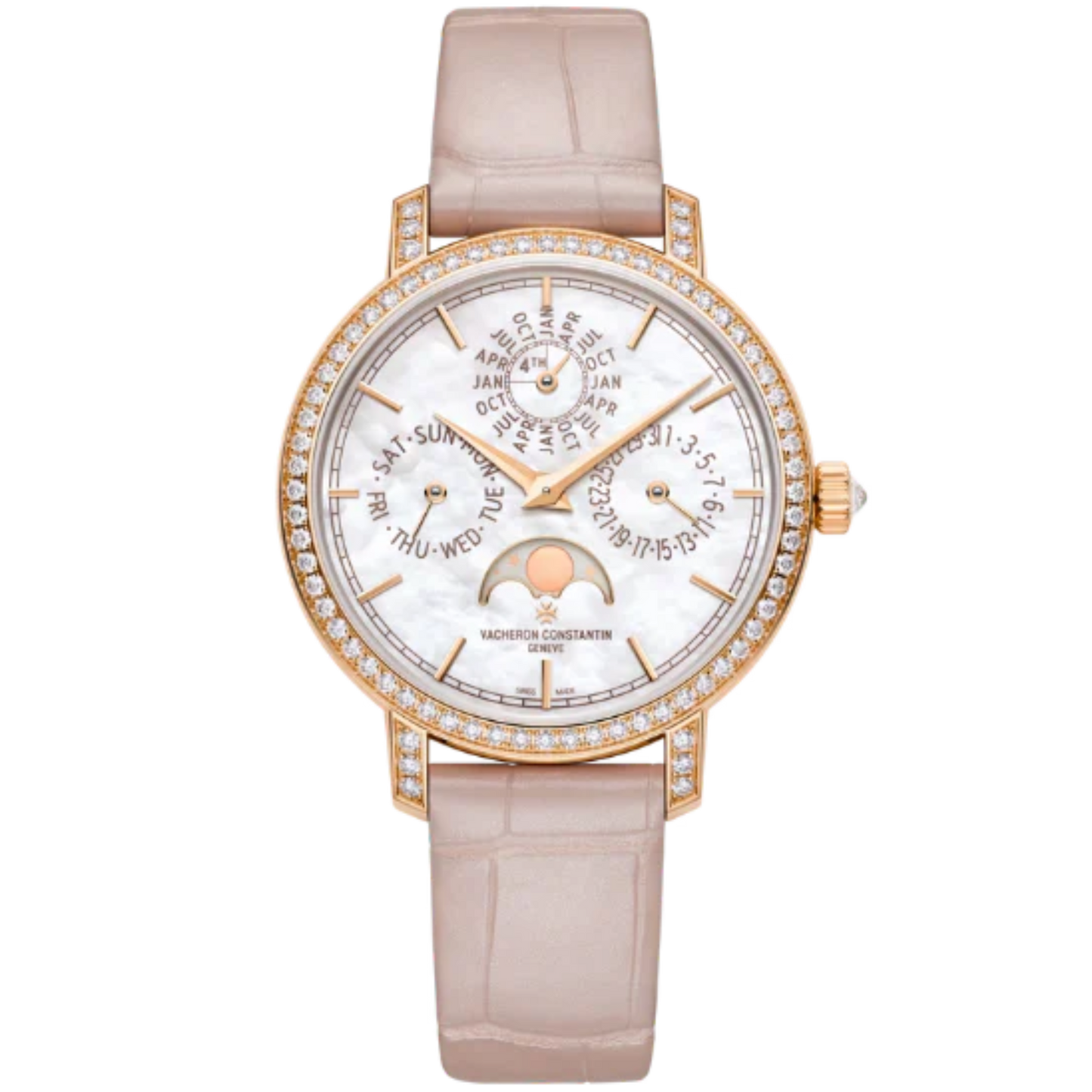 TRADITIONNELLE PERPETUAL CALENDAR ULTRA-THIN 36 MM ROSE GOLD WITH MOTHER OF PEARL DIAL