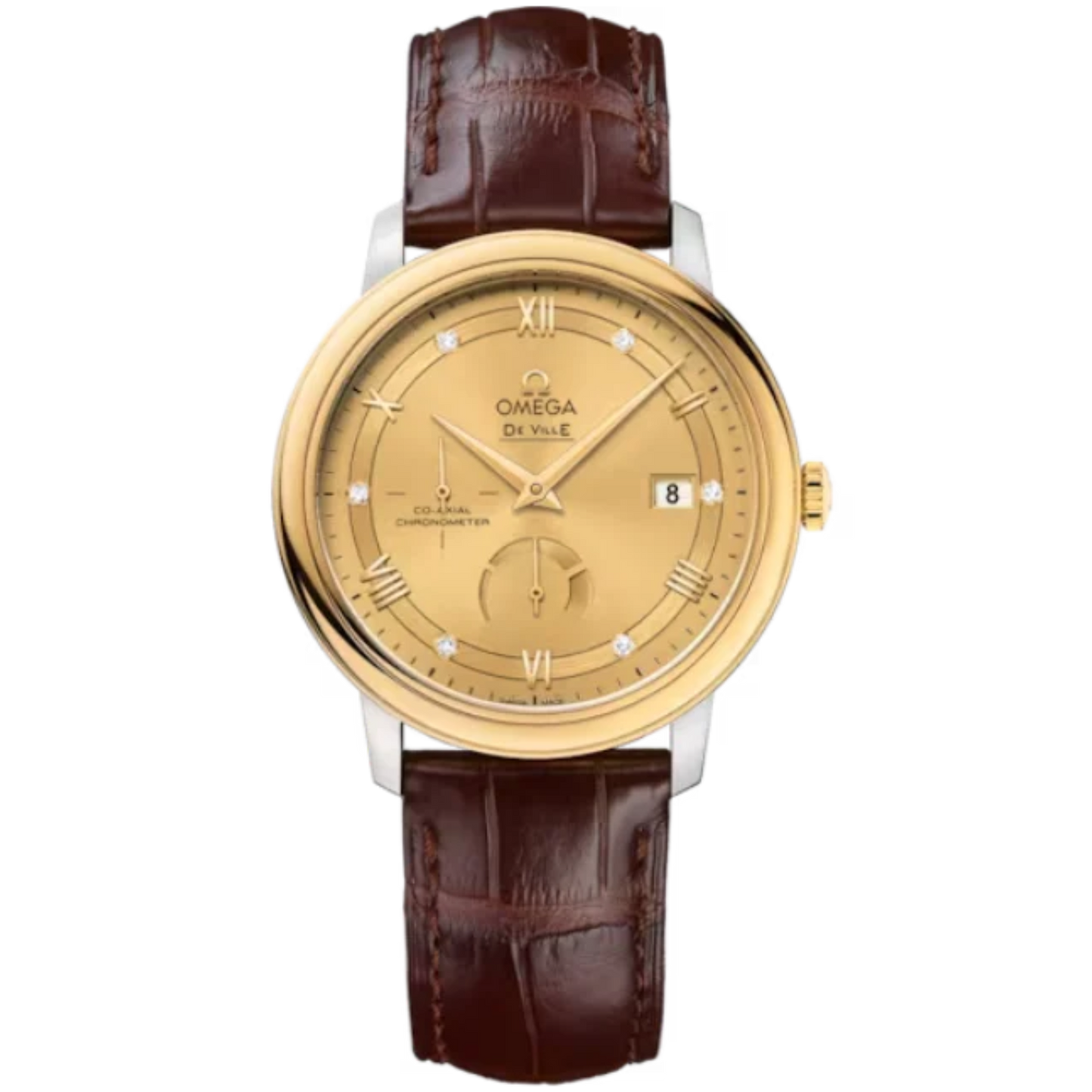 DE VILLE PRESTIGE 39 MM STAINLESS STEEL - YELLOW GOLD WITH YELLOW DIAL