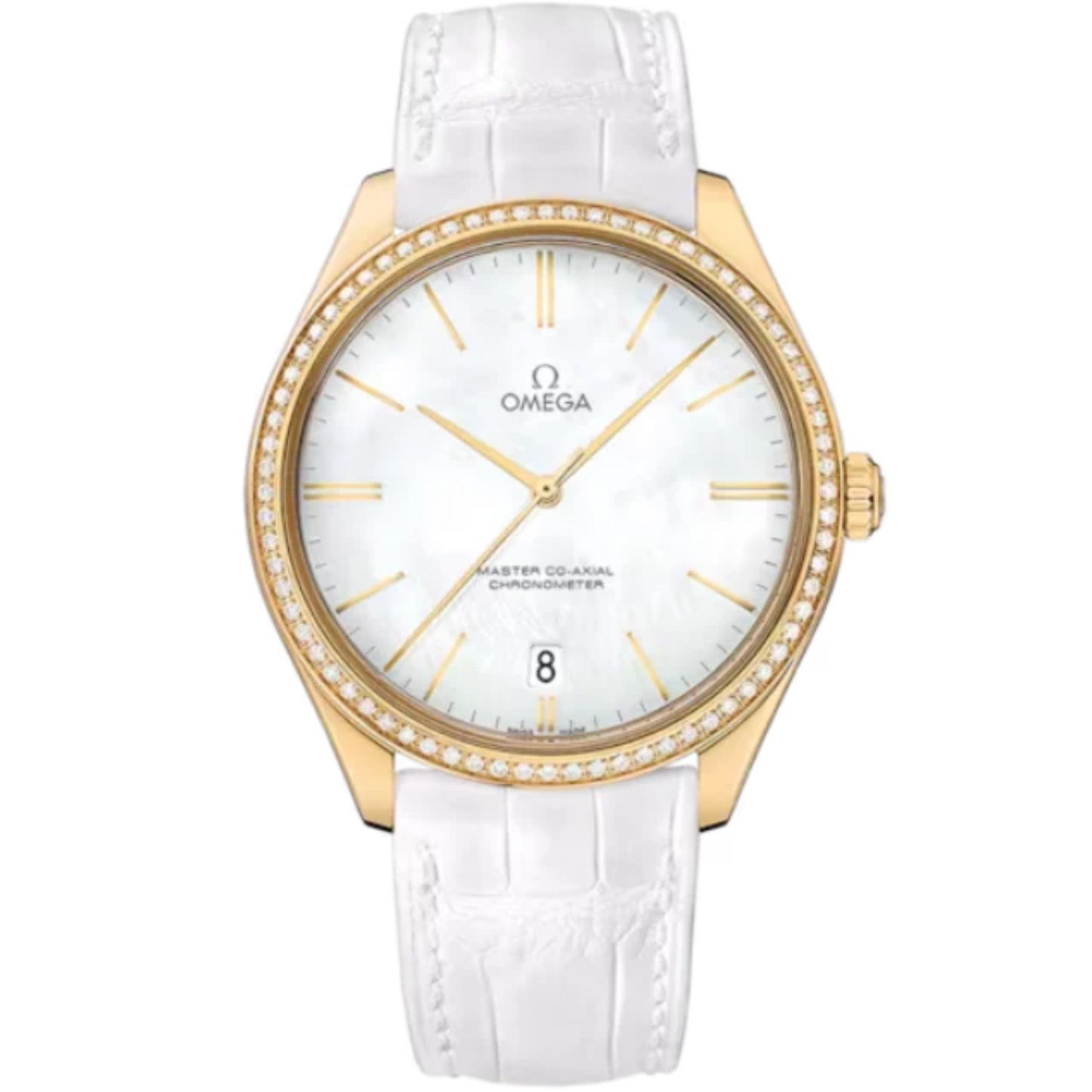 DE VILLE TRÉSOR 40 MM YELLOW GOLD WITH MOTHER OF PEARL DIAL