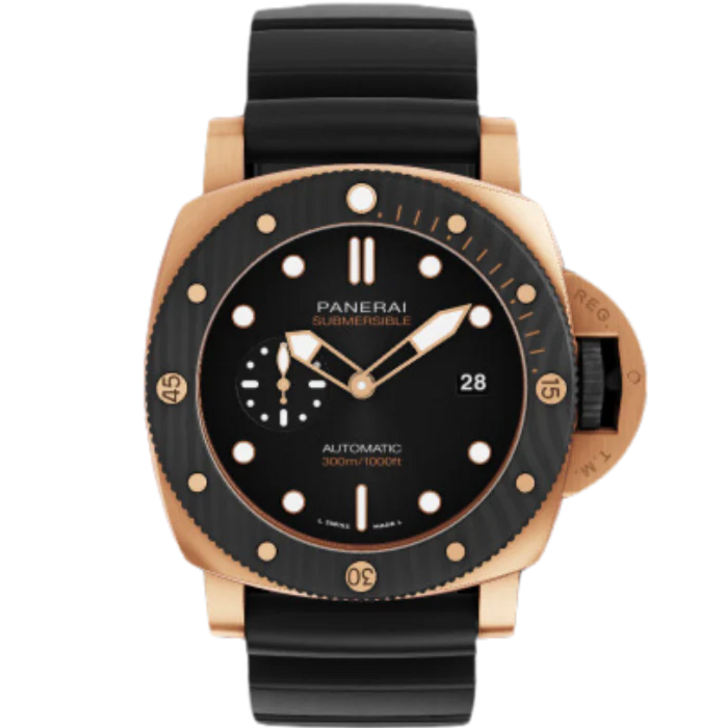 SUBMERSIBLE QUARANTAQUATTRO OROCARBO PAM02070 44 MM GOLDTECH™ WITH BLACK DIAL