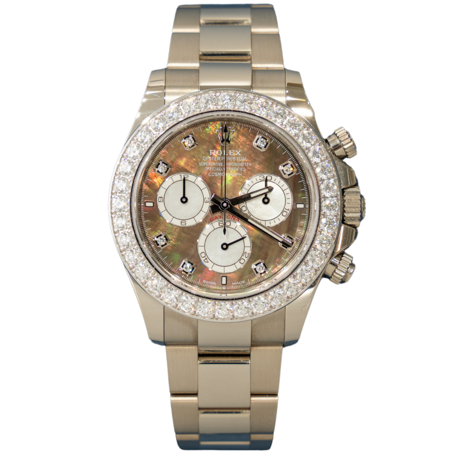 Rolex Daytona Ref. 126579RBR White Gold MOP Dial with Diamond Markers/Diamond Bezel