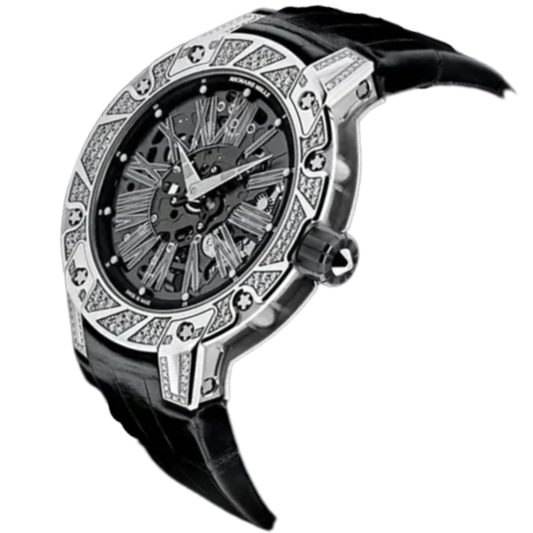 RM 033 Automatic Winding Extra Flat Leather Strap Titanium Case