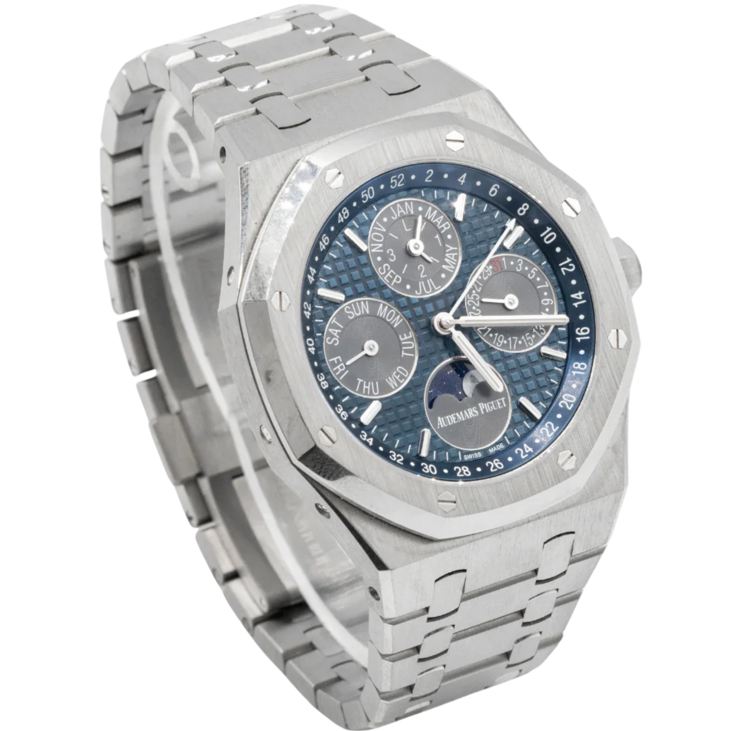Royal Oak Perpetual Calendar 41MM Titanium Bracelet Blue Dial Titanium Case