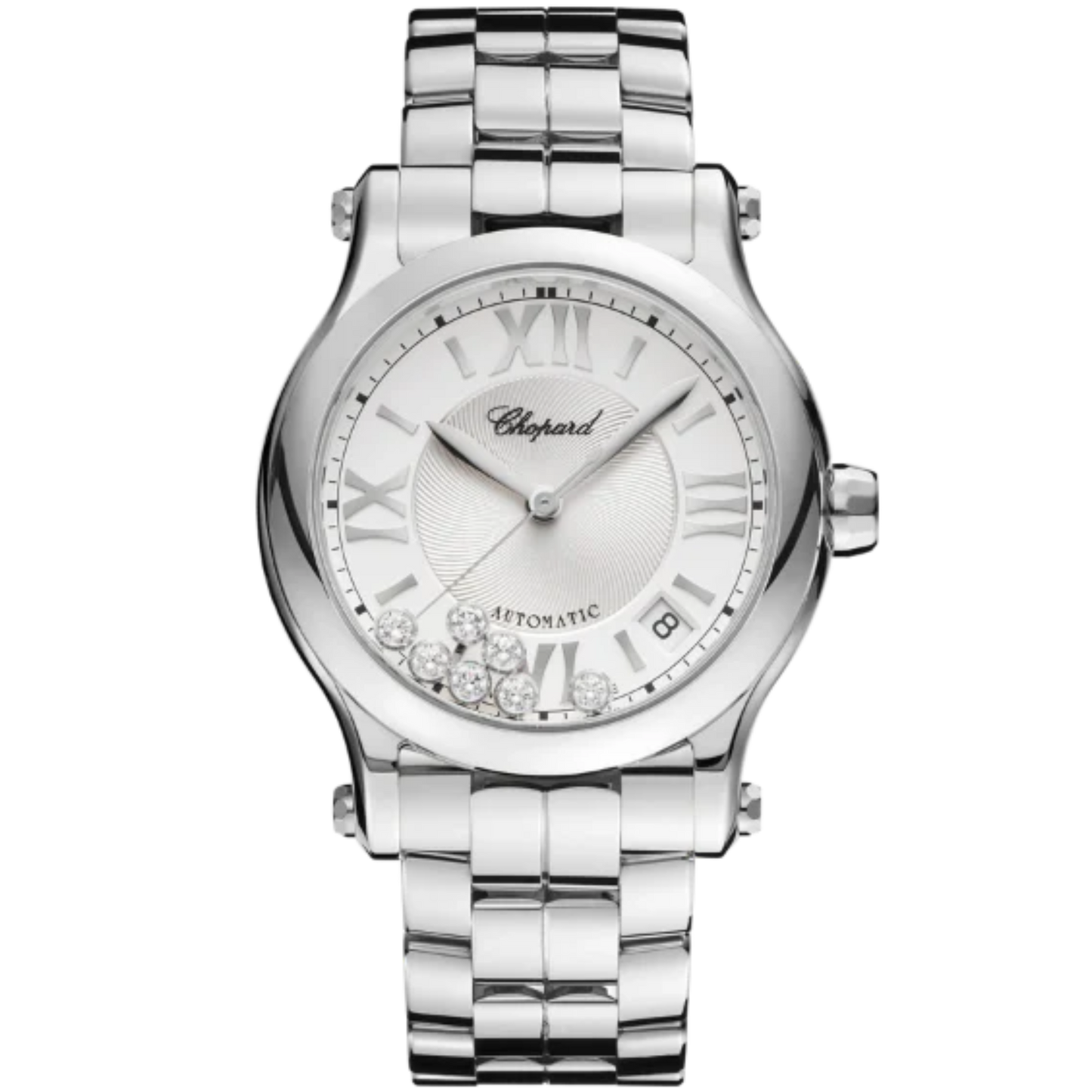 HAPPY SPORT 36 MM LUCENT STEEL™ WITH SILVER DIAL