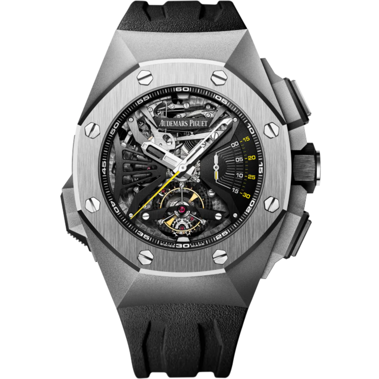 Royal Oak Concept 44mm Supersonnerie Black Dial with Black Rubber Strap Titanium Case