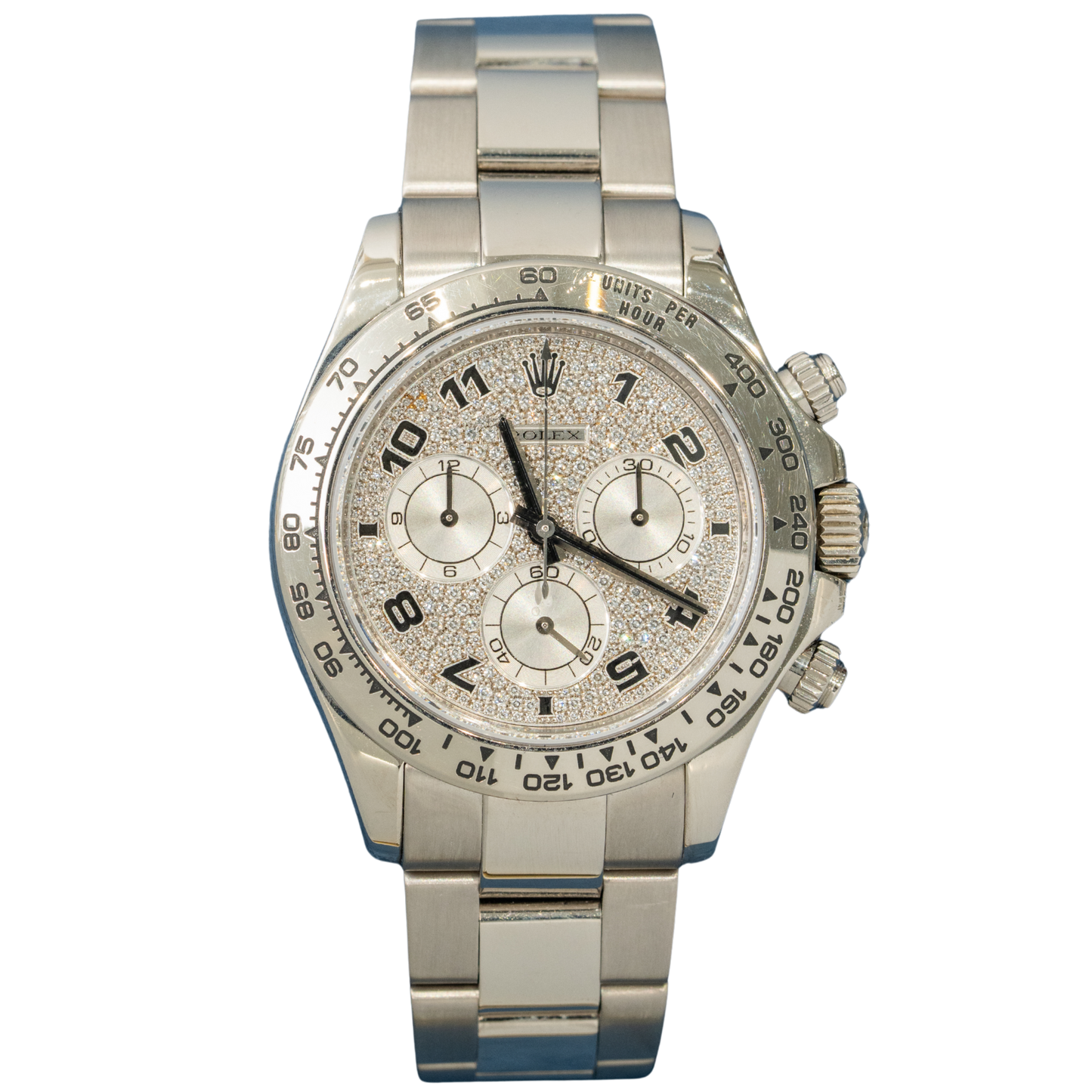 Rolex Daytona Ref. 116509 White Gold Factory Gem Set Dial
