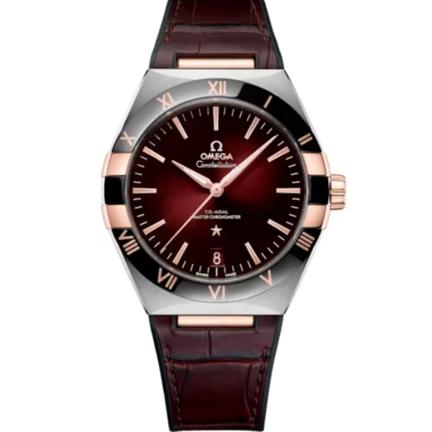 CONSTELLATION 41 MM STAINLESS STEEL - SEDNA™ GOLD WITH RED DIAL
