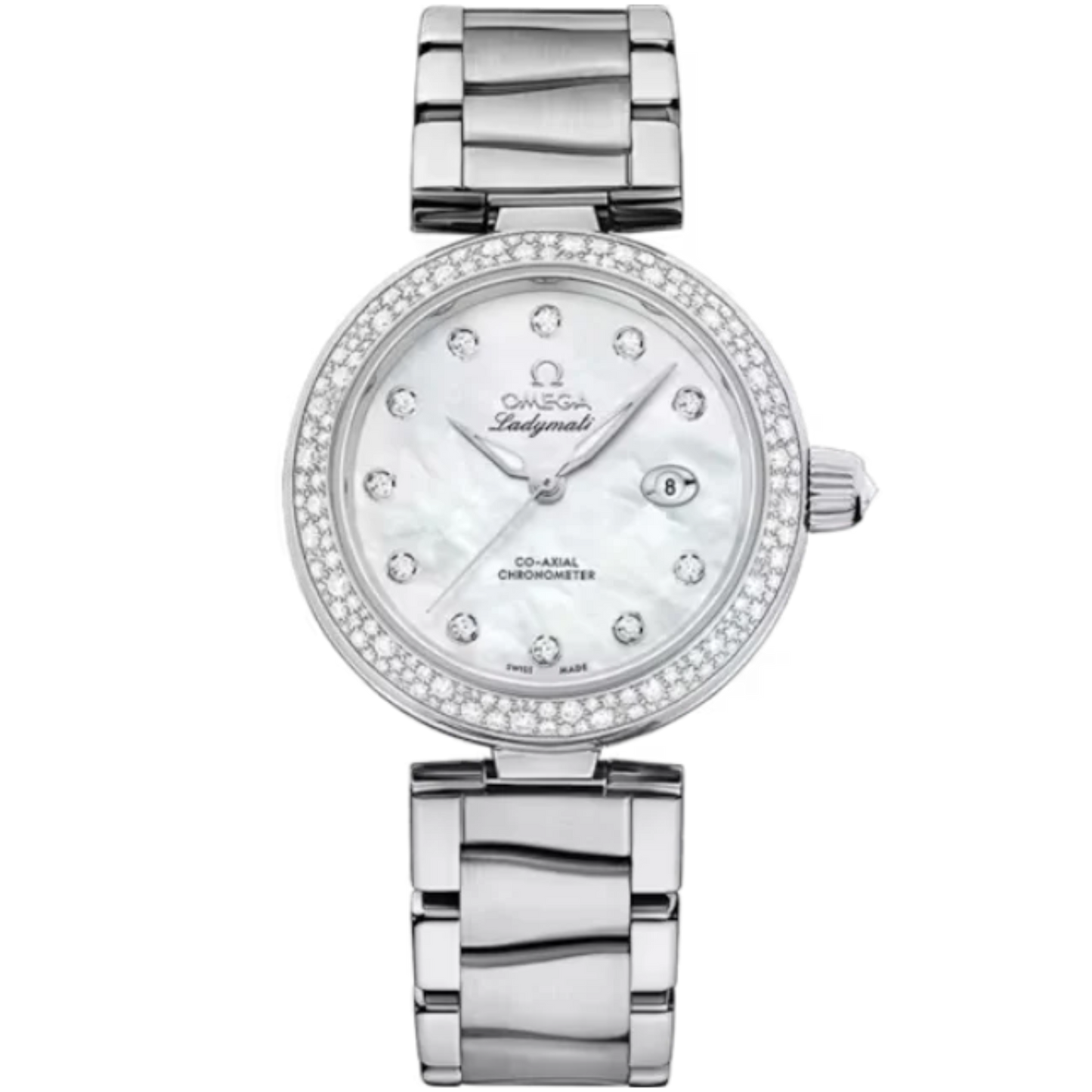 DE VILLE LADYMATIC 34 MM STAINLESS STEEL WITH MOTHER OF PEARL DIAL