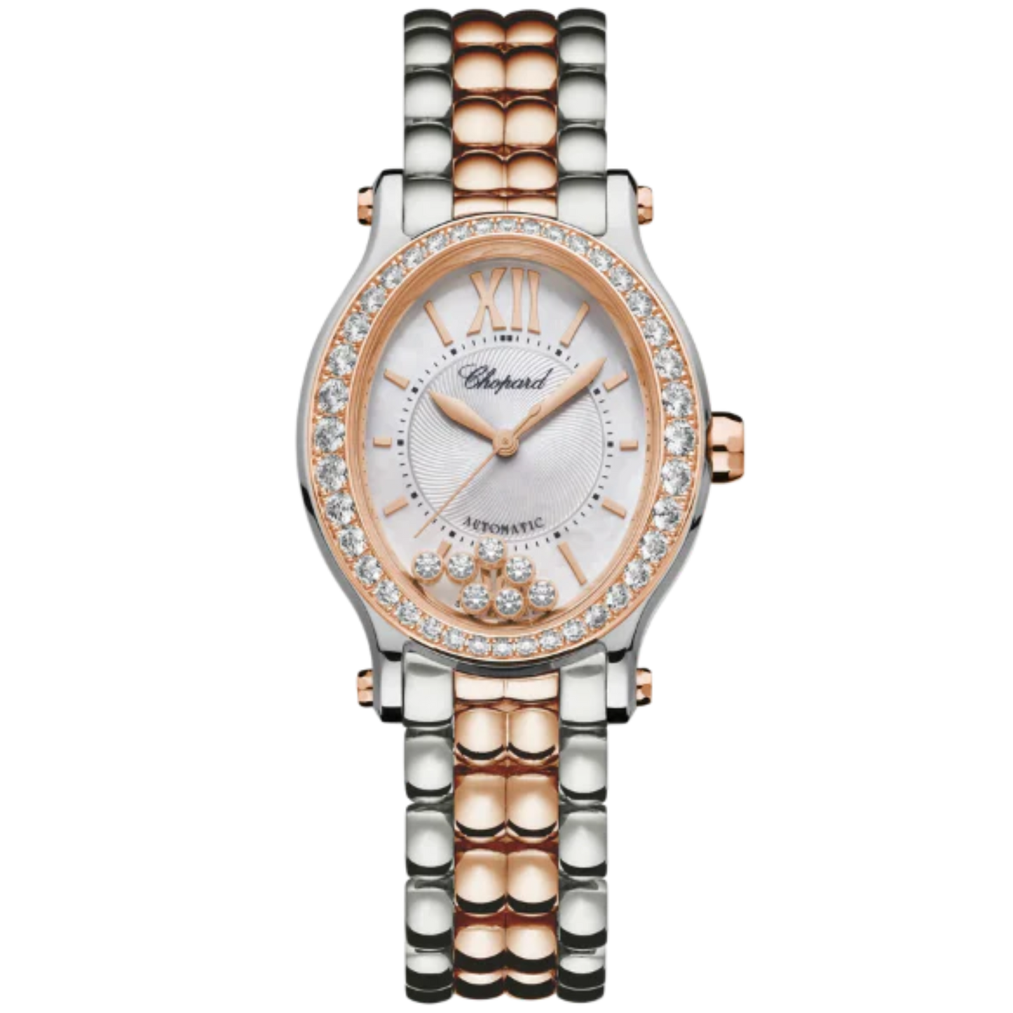 HAPPY SPORT 31 MM ETHICAL ROSE GOLD - LUCENT STEEL™ WITH SILVER DIAL