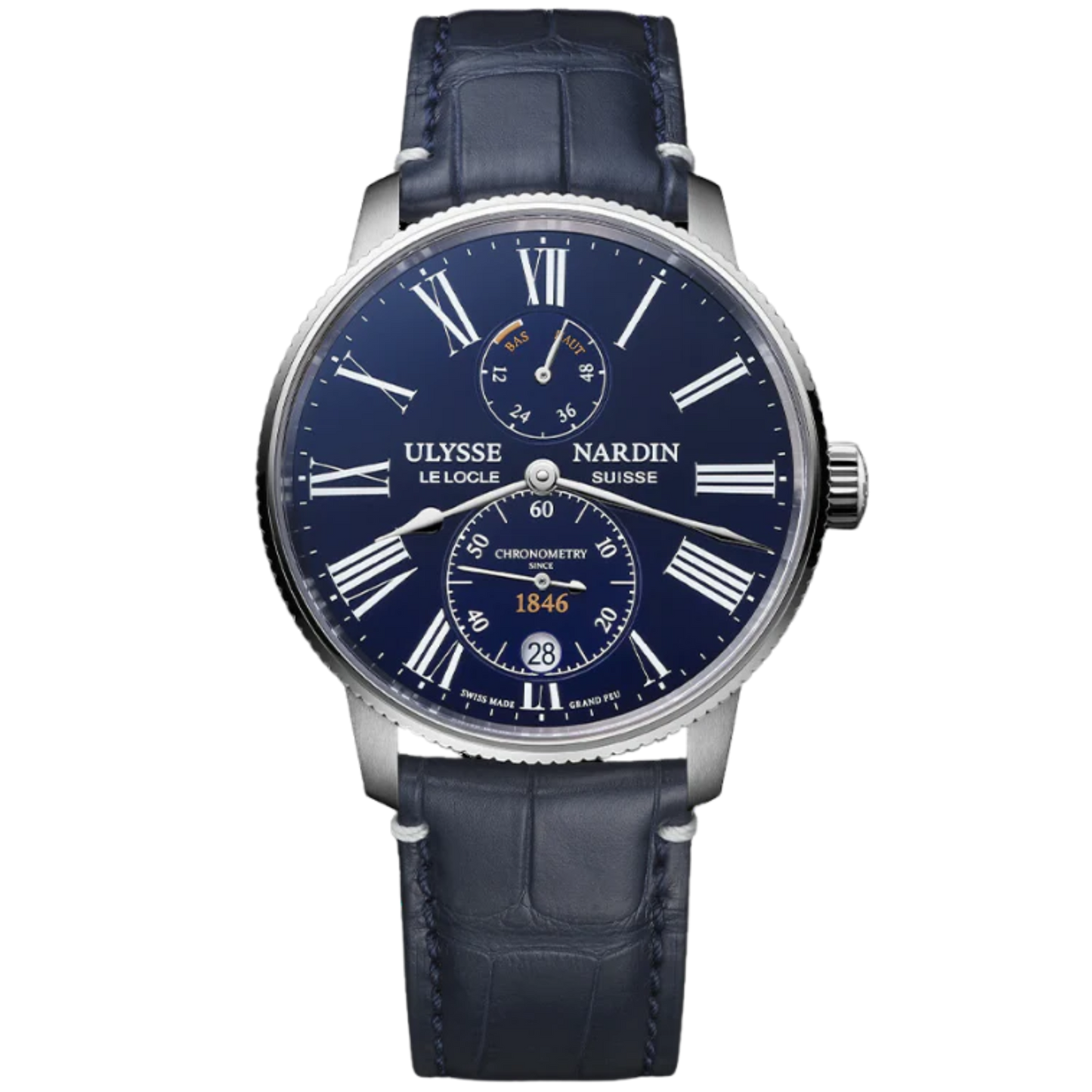MARINE TORPILLEUR 42 MM STAINLESS STEEL WITH BLUE DIAL