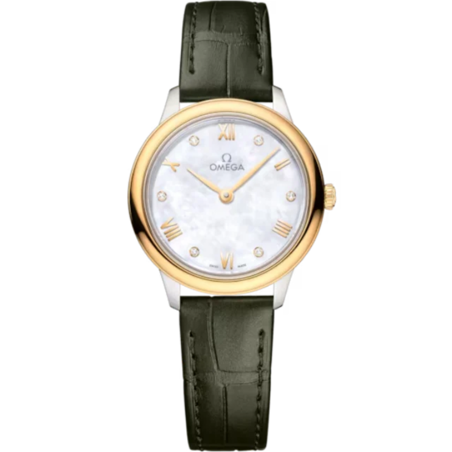 DE VILLE PRESTIGE 27 MM STAINLESS STEEL - YELLOW GOLD WITH MOTHER OF PEARL DIAL