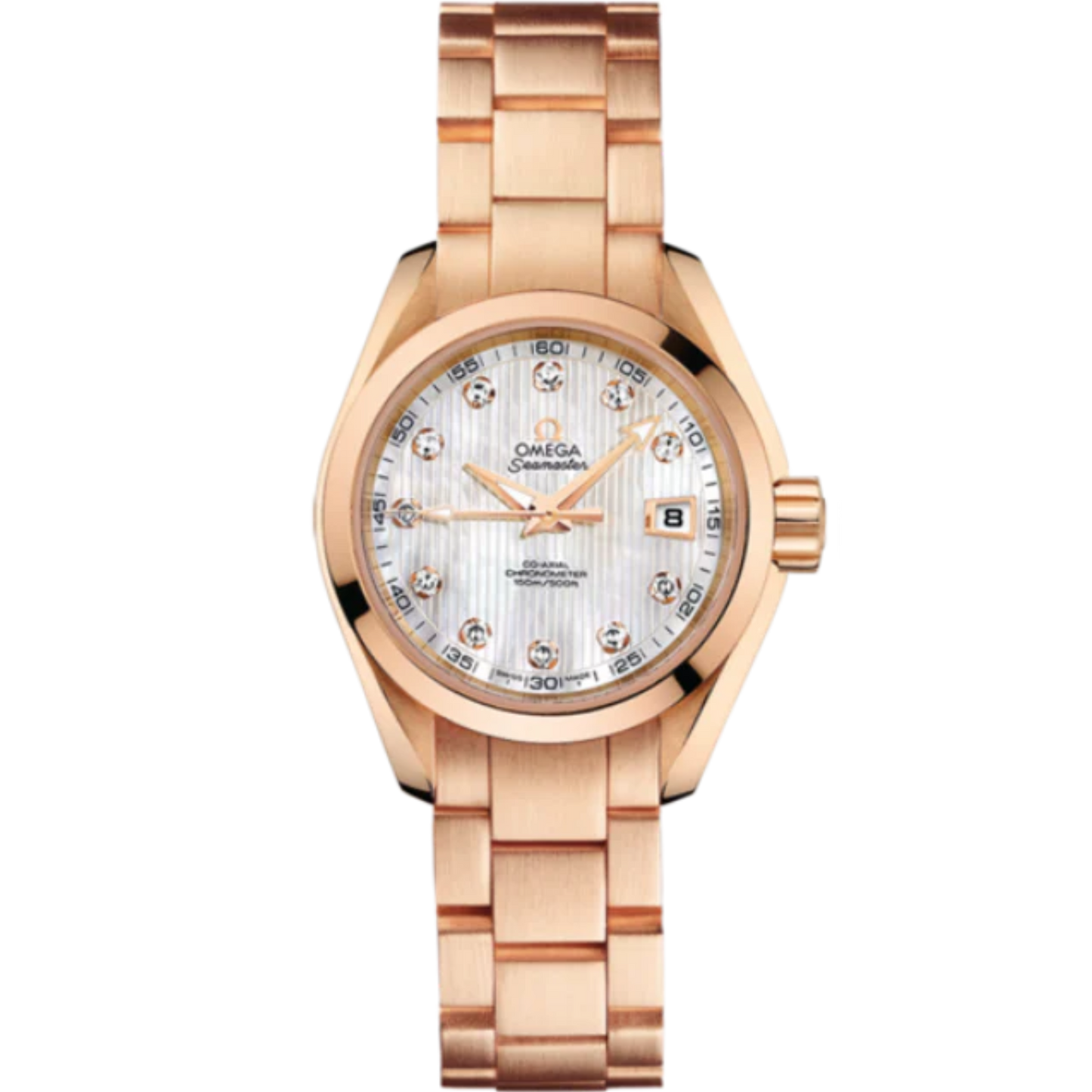 SEAMASTER AQUA TERRA 150M 30 MM RED GOLD WITH MOTHER OF PEARL DIAL