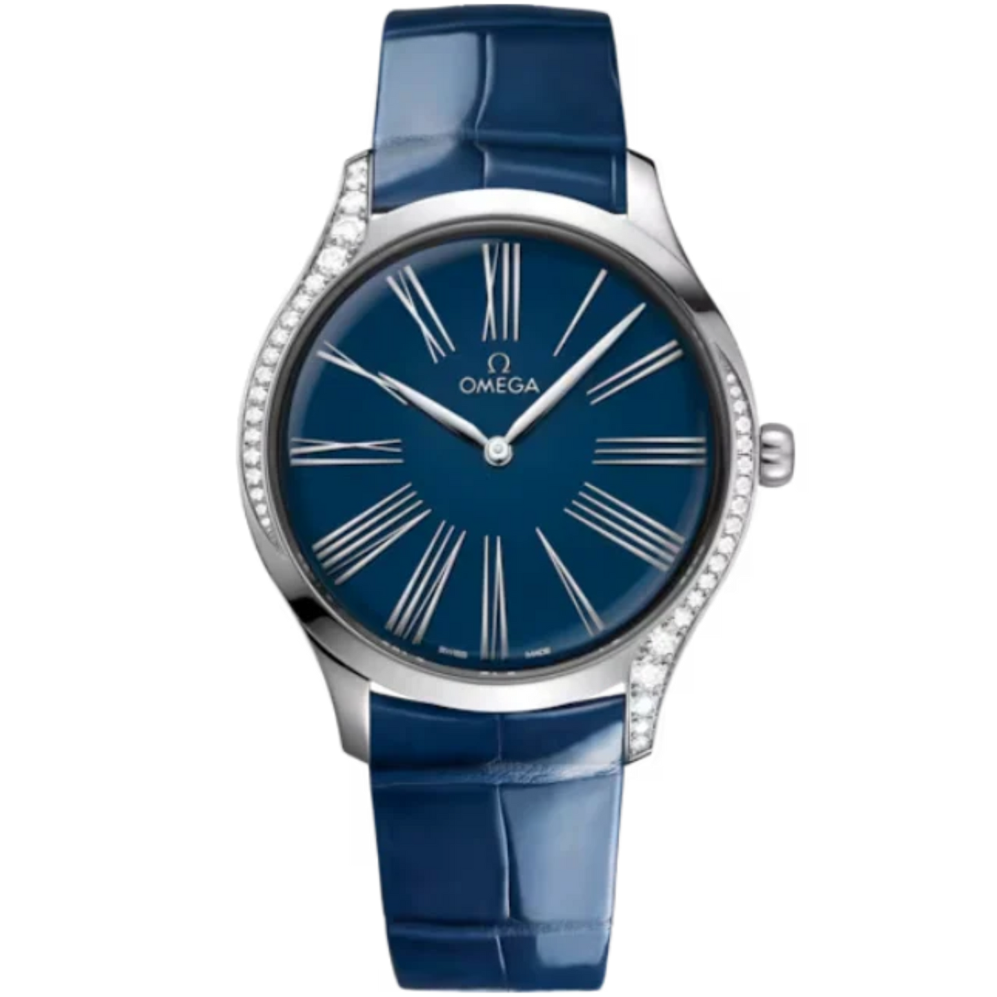 DE VILLE TRÉSOR 39 MM STAINLESS STEEL WITH BLUE DIAL