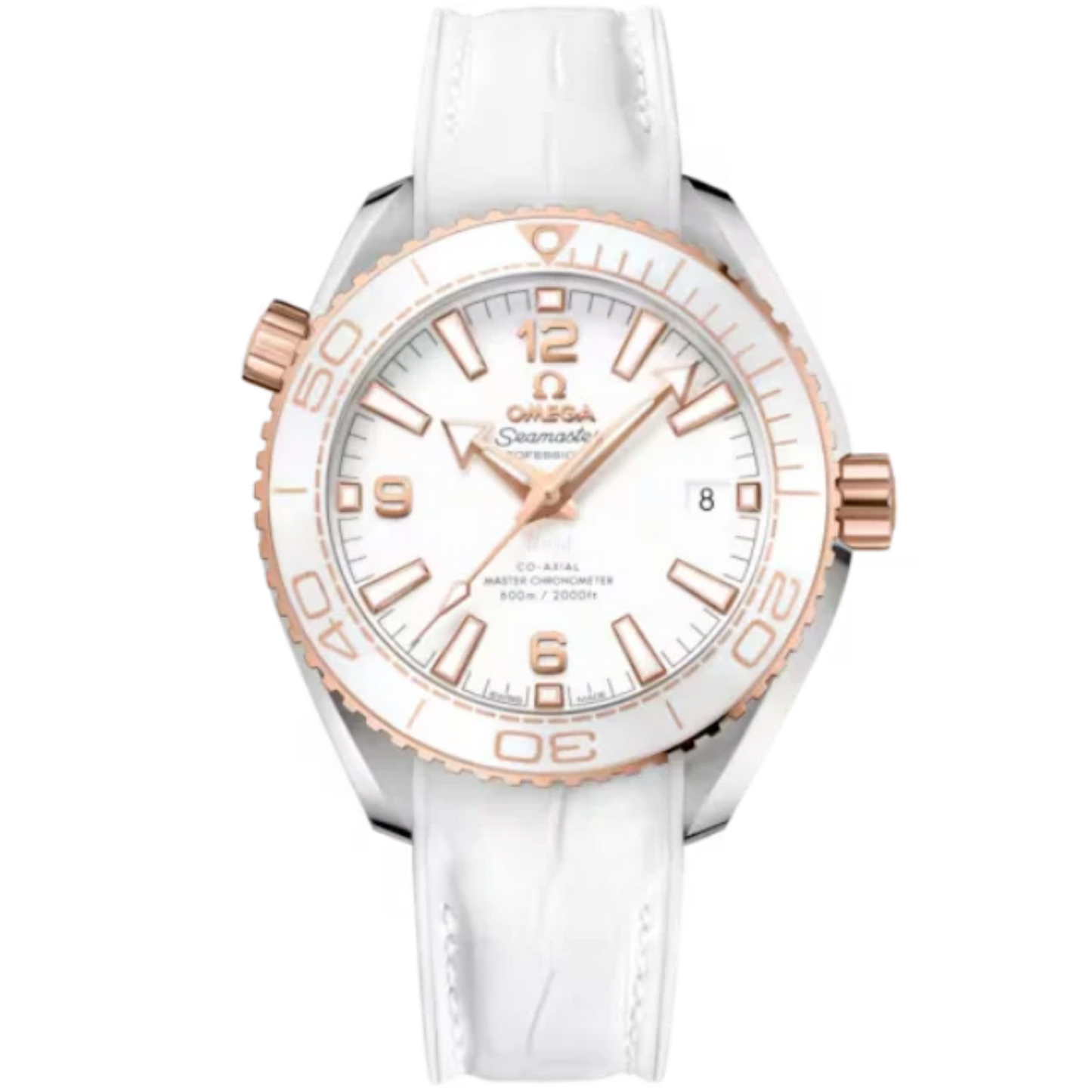 SEAMASTER PLANET OCEAN 600M 39 MM STAINLESS STEEL - SEDNA™ GOLD WITH WHITE DIAL
