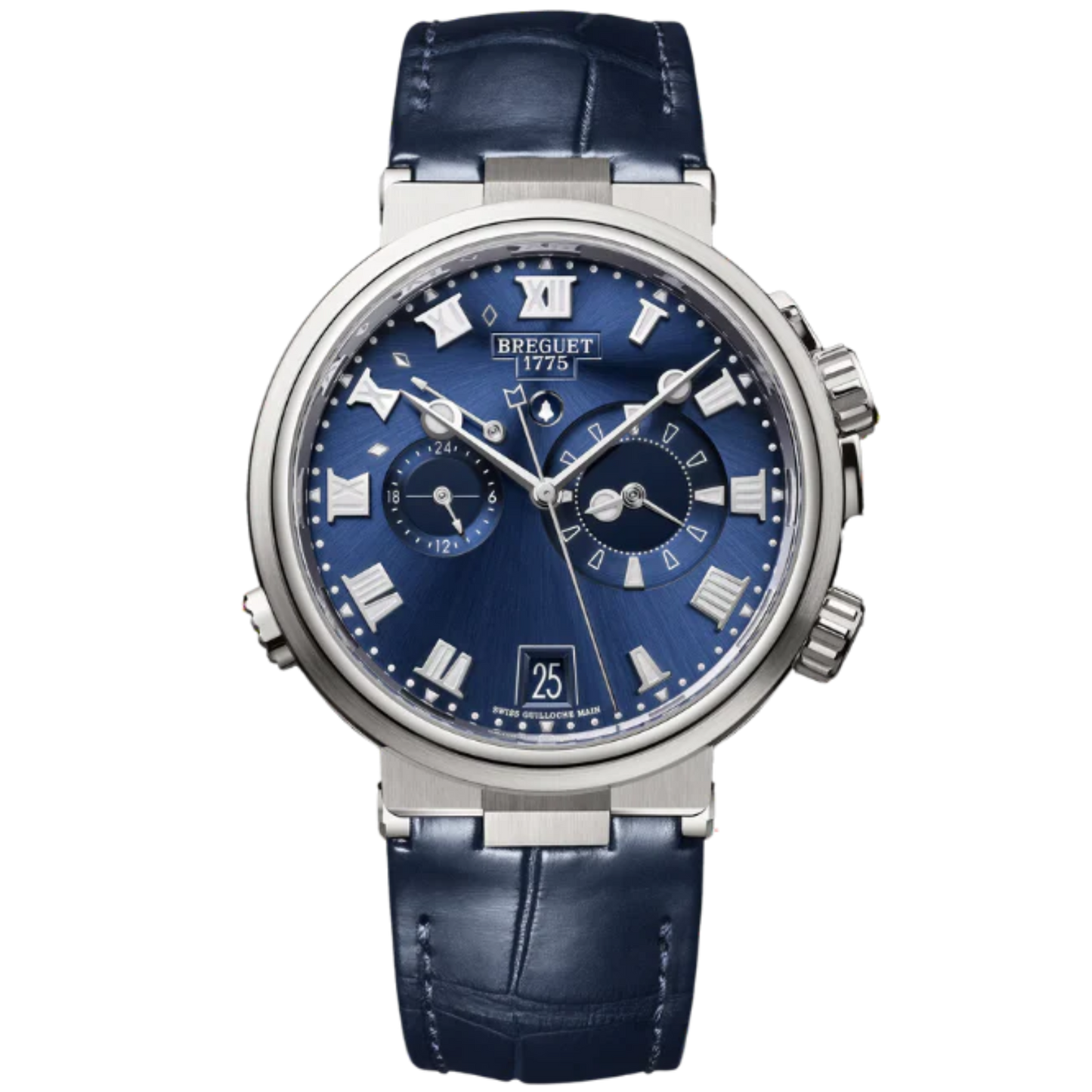 MARINE ALARME MUSICALE 5547 40 MM TITANIUM WITH SUNBURST BLUE DIAL