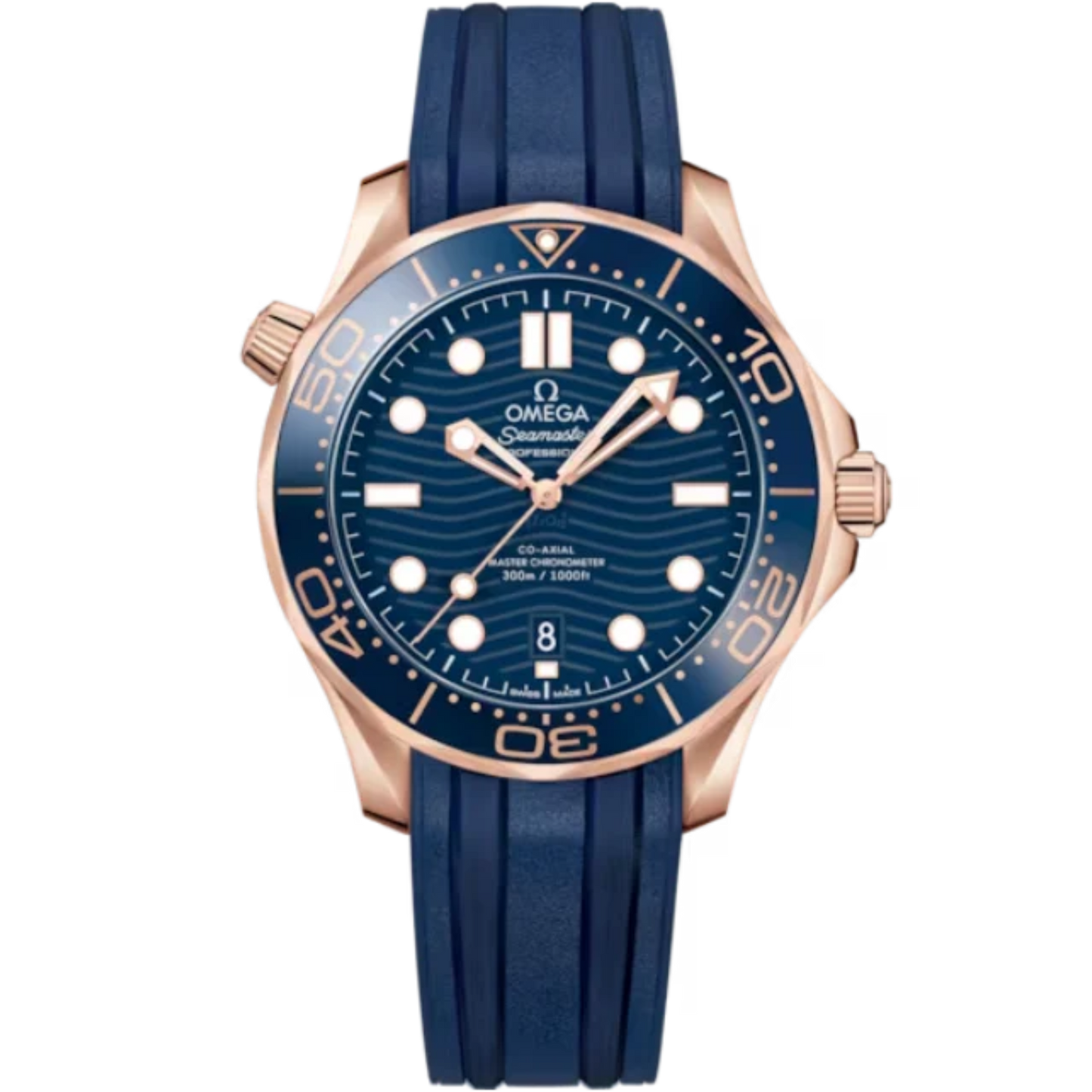 SEAMASTER DIVER 300M 42 MM STAINLESS STEEL - YELLOW GOLD WITH BLUE DIAL