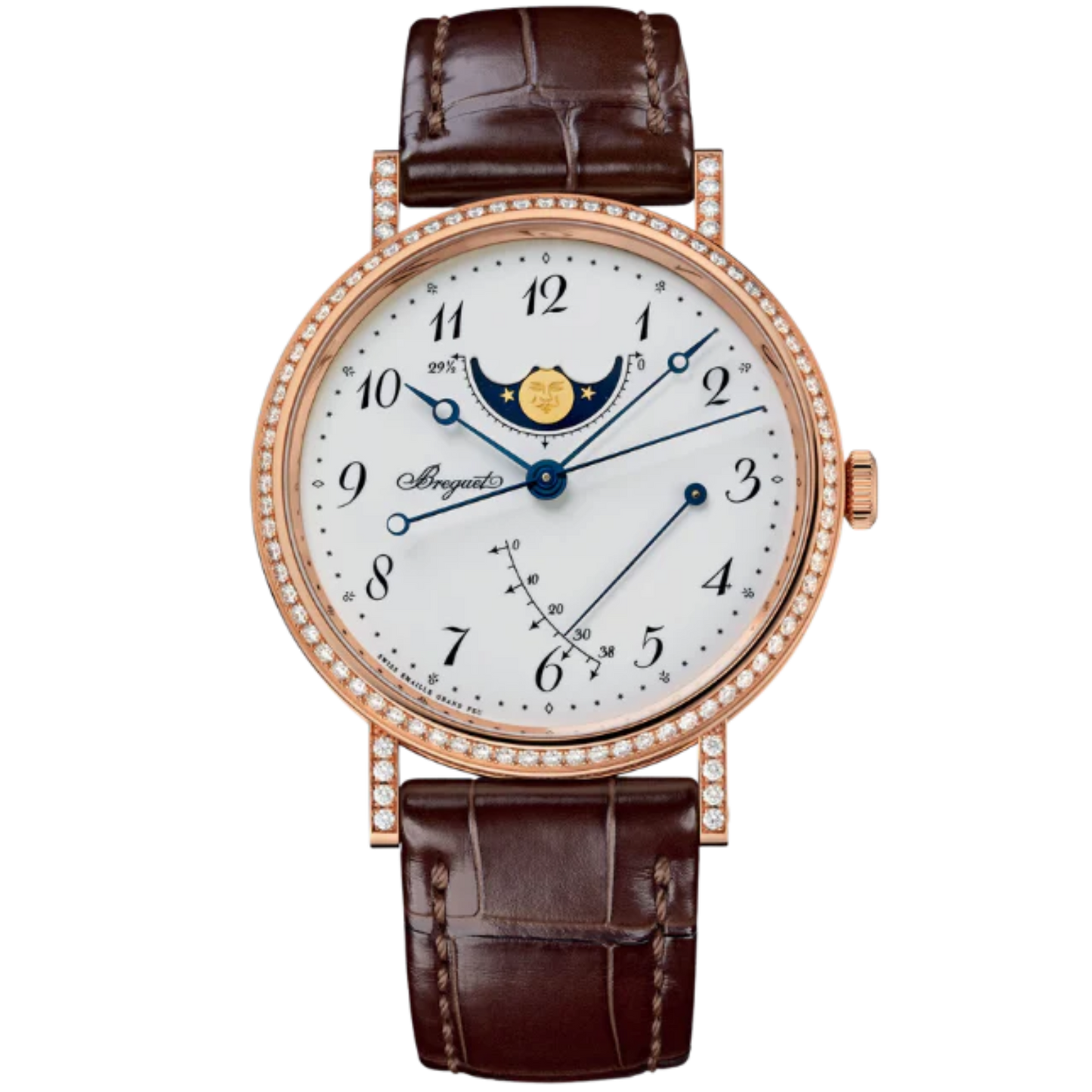 CLASSIQUE 8788 36 MM 18K ROSE GOLD WITH WHITE "GRAND FEU" ENAMEL DIAL