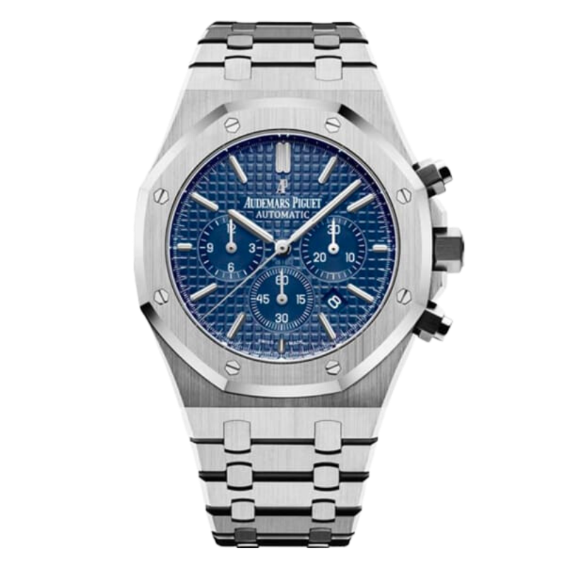 26320ST.OO.1220ST.03 41MM Royal Oak Chronograph Blue Dial (Watch + 2015 Papers, -2 Links)