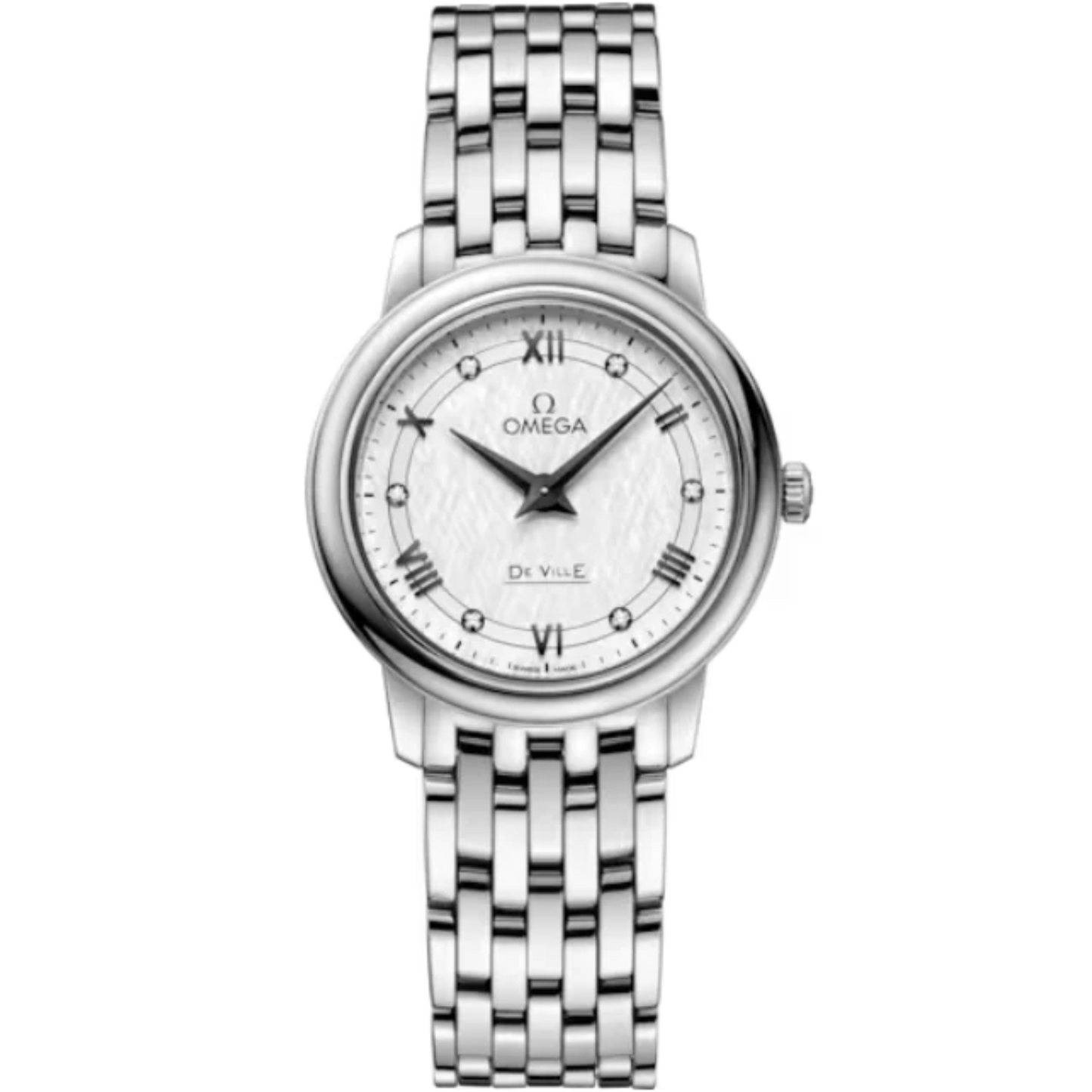 DE VILLE PRESTIGE 27 MM STAINLESS STEEL WITH SILVER DIAL