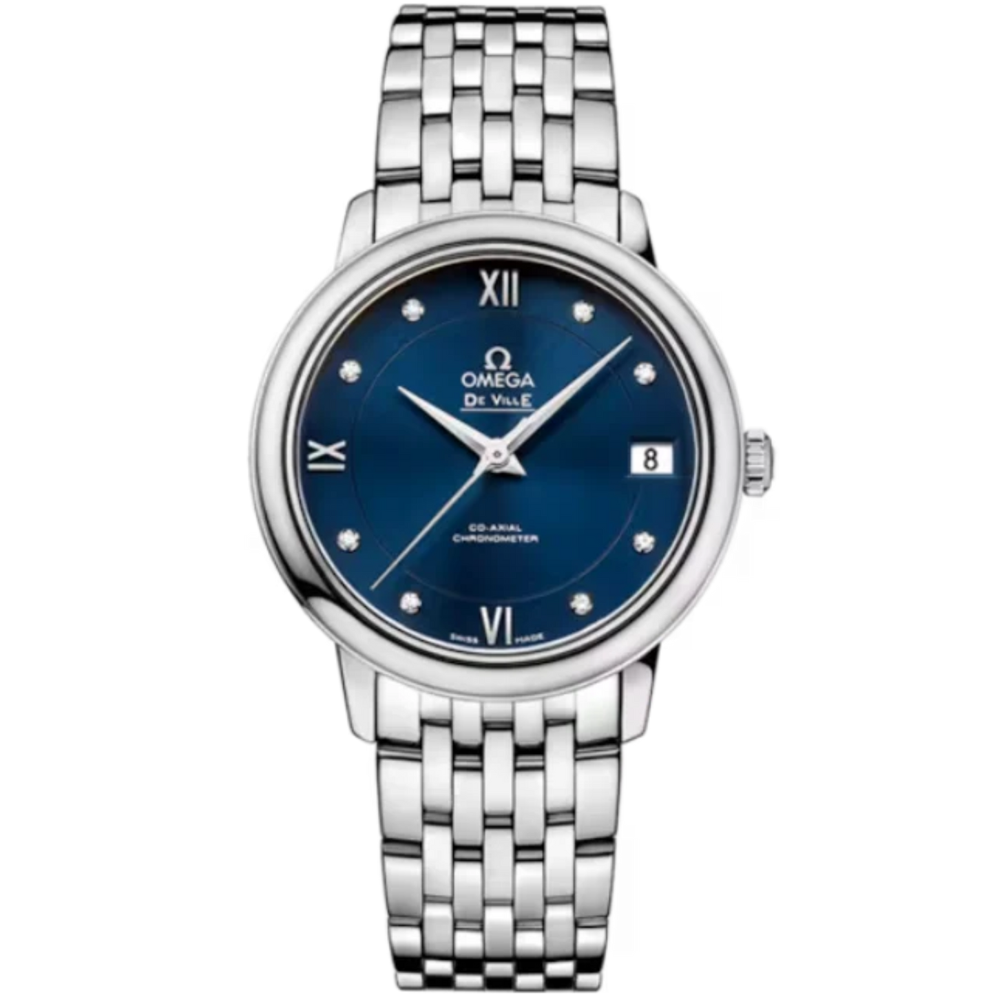 DE VILLE PRESTIGE 33 MM STAINLESS STEEL WITH BLUE DIAL