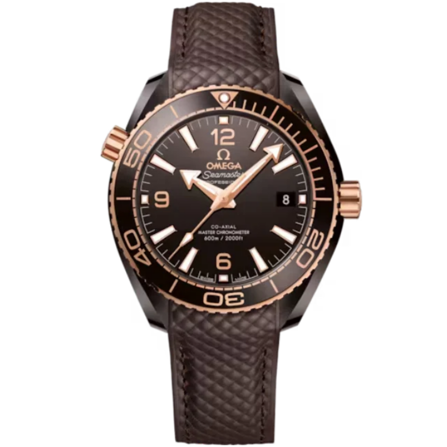 SEAMASTER PLANET OCEAN 600M 39 MM BROWN CERAMIC - SEDNA™ GOLD WITH BROWN DIAL
